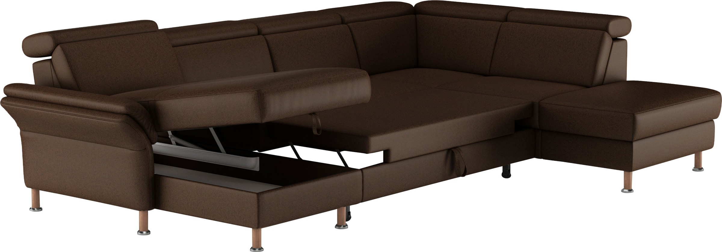 Home affaire Wohnlandschaft »Calypso U-Form«, wahlweise mit motorischer Relaxfunktion