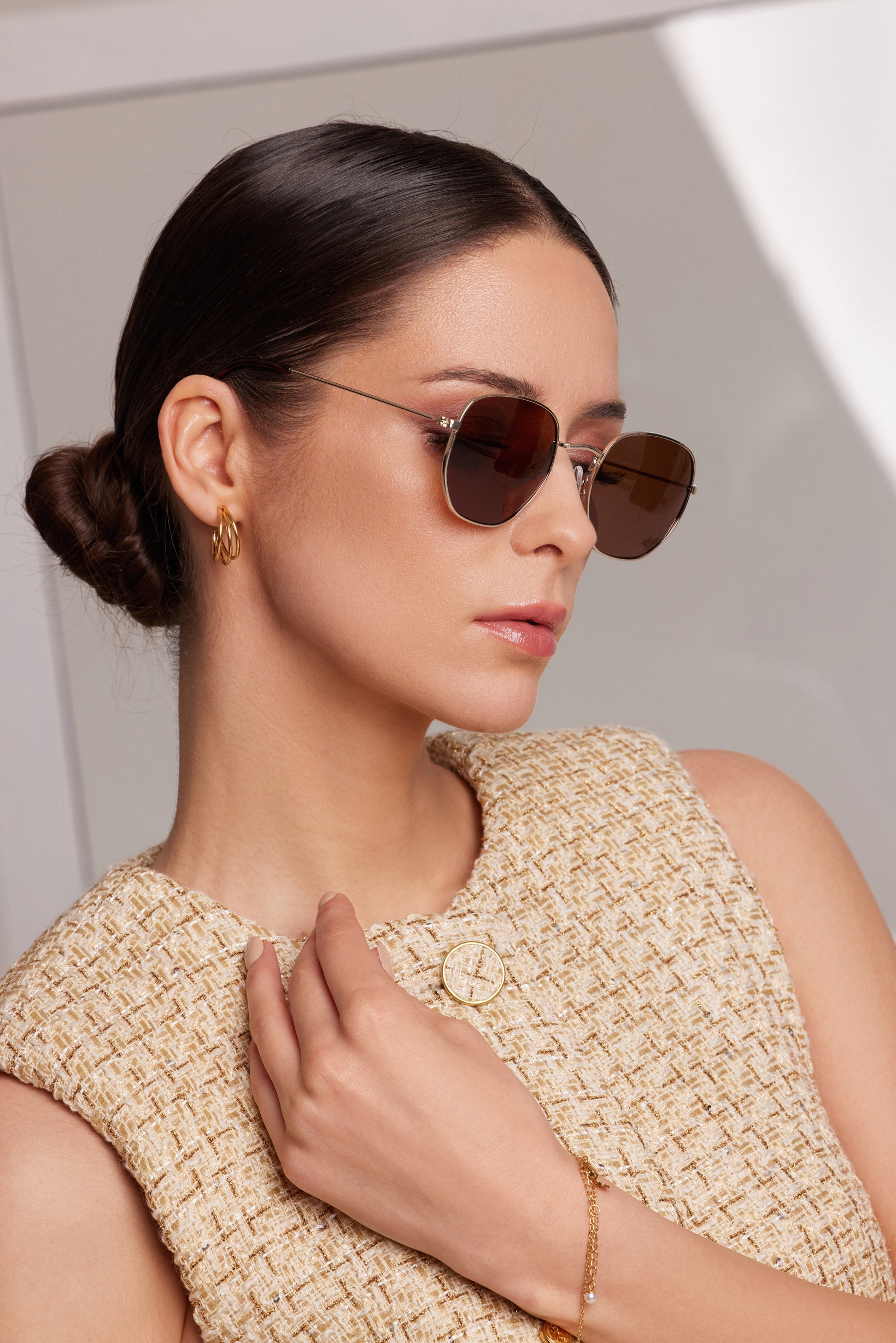 ISABELLA FORD Sonnenbrille »FA05-03« Glass 0.74MM Polarized Lens UV400，CAT3.0
