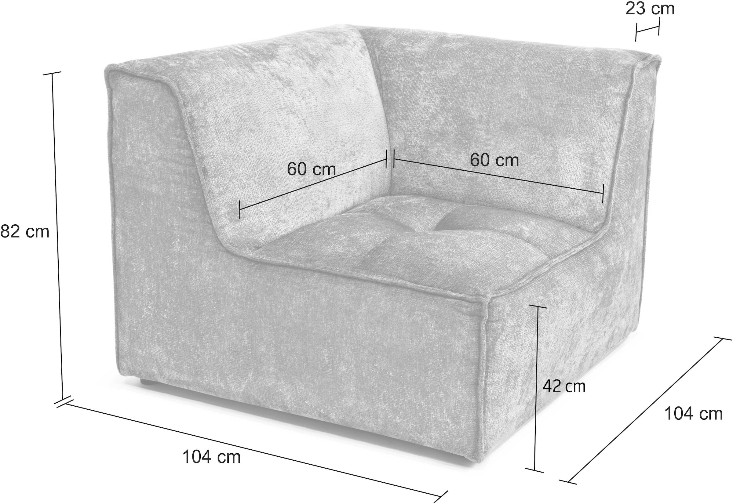 RAUM.ID Sofa-Eckelement »Monolid«, (1 St.), als Modul oder separat verwendbar, für individuelle Zusammenstellung