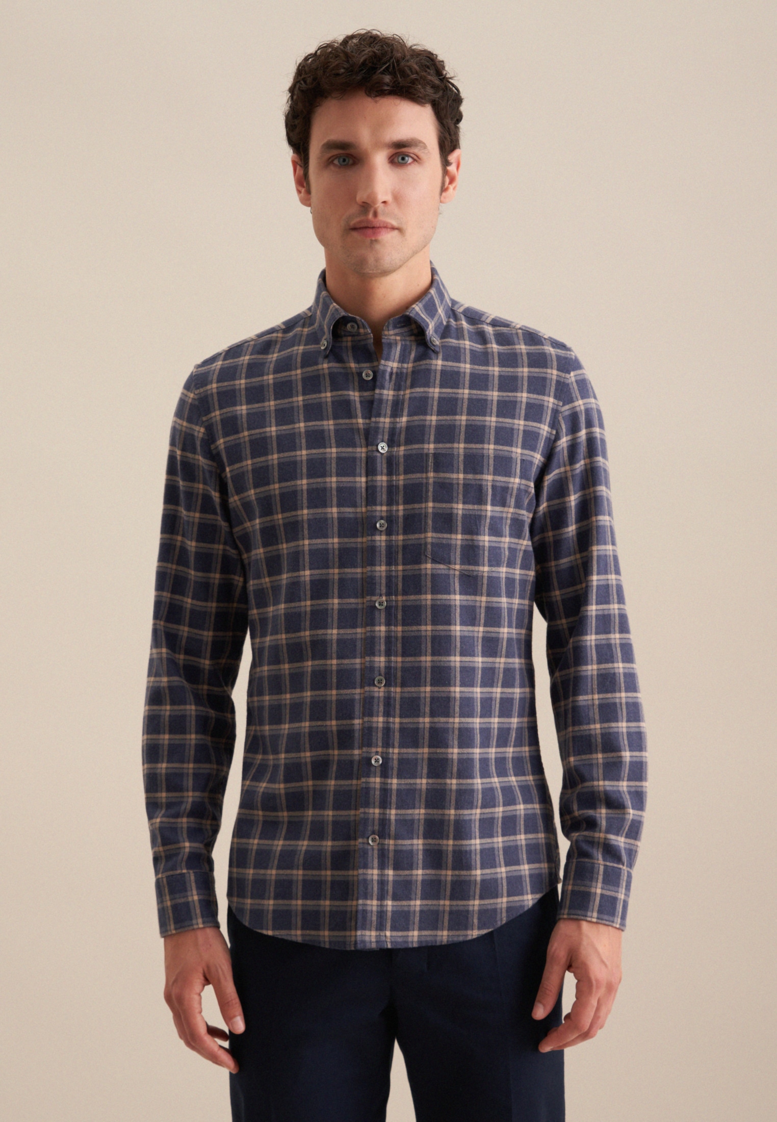seidensticker Businesshemd "Schwarze Rose", Slim Langarm Button-Down-Kragen günstig online kaufen