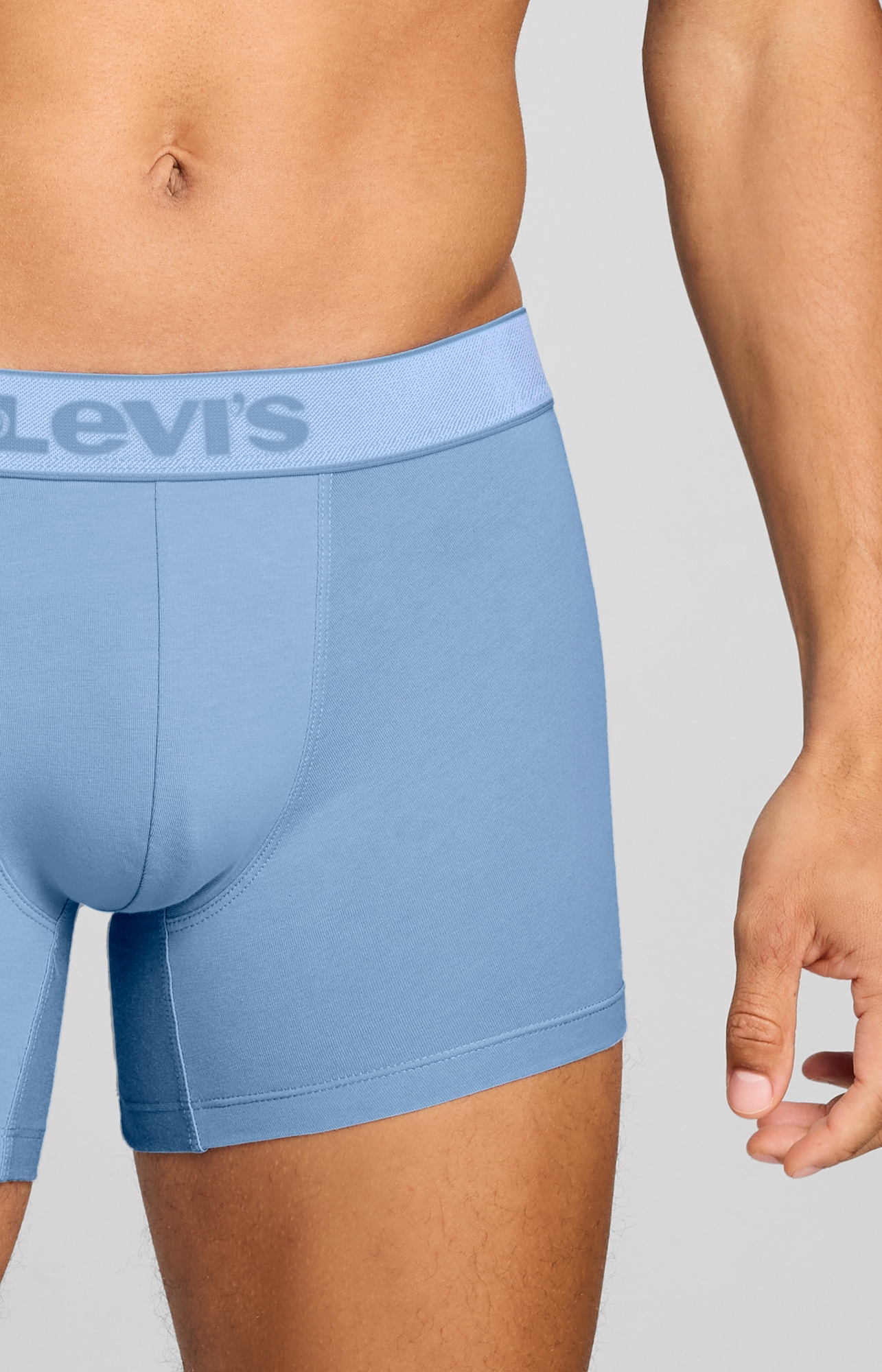 Levi's® Boxershorts »LEVIS MEN TWILL WB BOXER BRIEF 2P« ohne Eingriff, Stretchbund