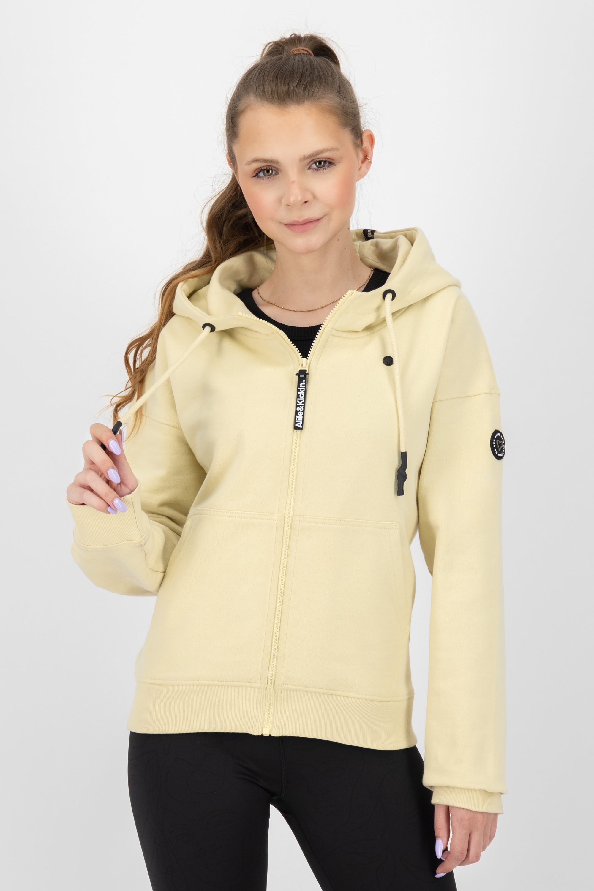Alife & Kickin Kapuzensweatjacke »Damen TwiggyAK A«, Basic Hoodie Kapuzenpullover, Sweatshirt mit Kapuze