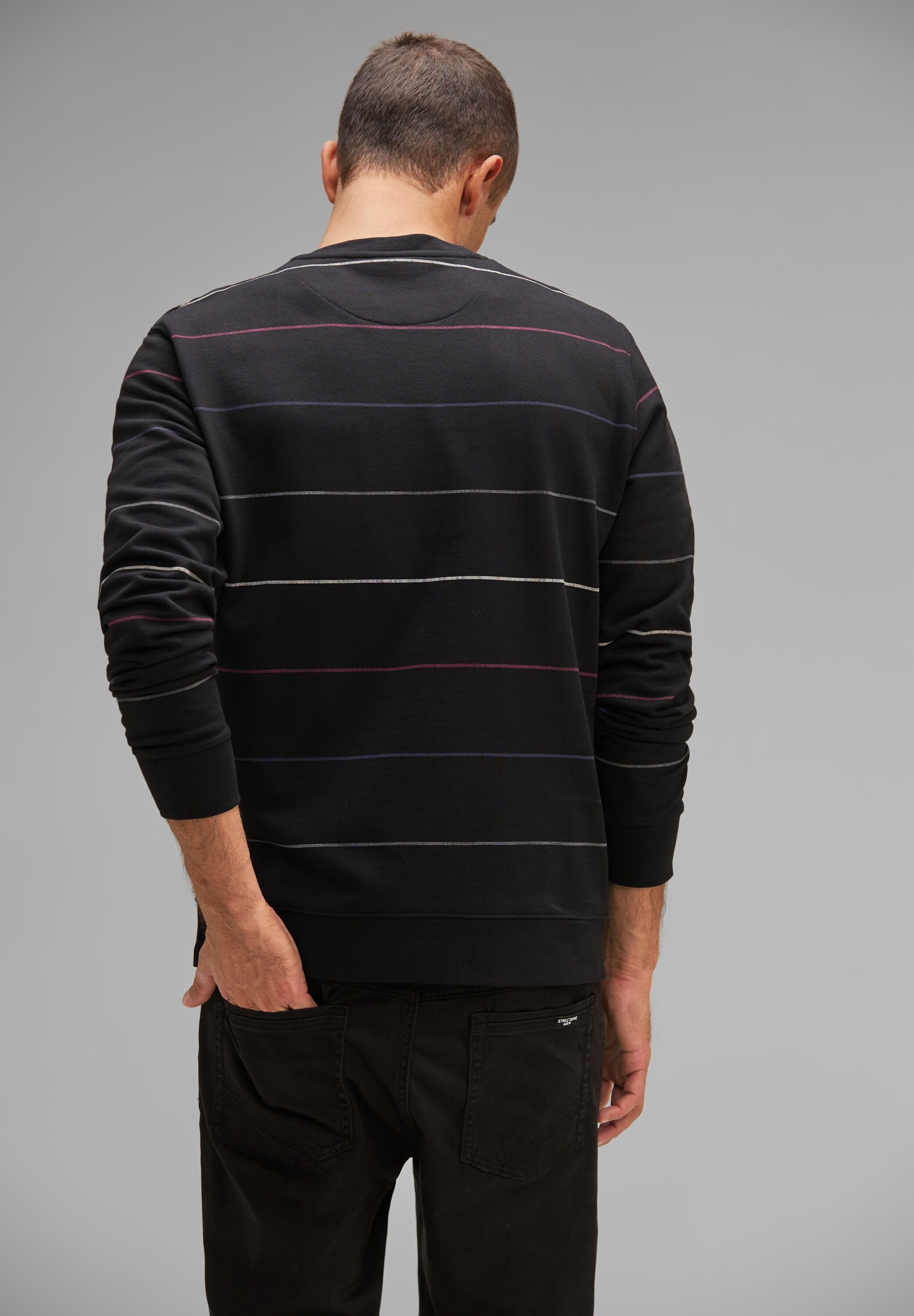 STREET ONE MEN Sweatshirt, mit Rundhalsausschnitt