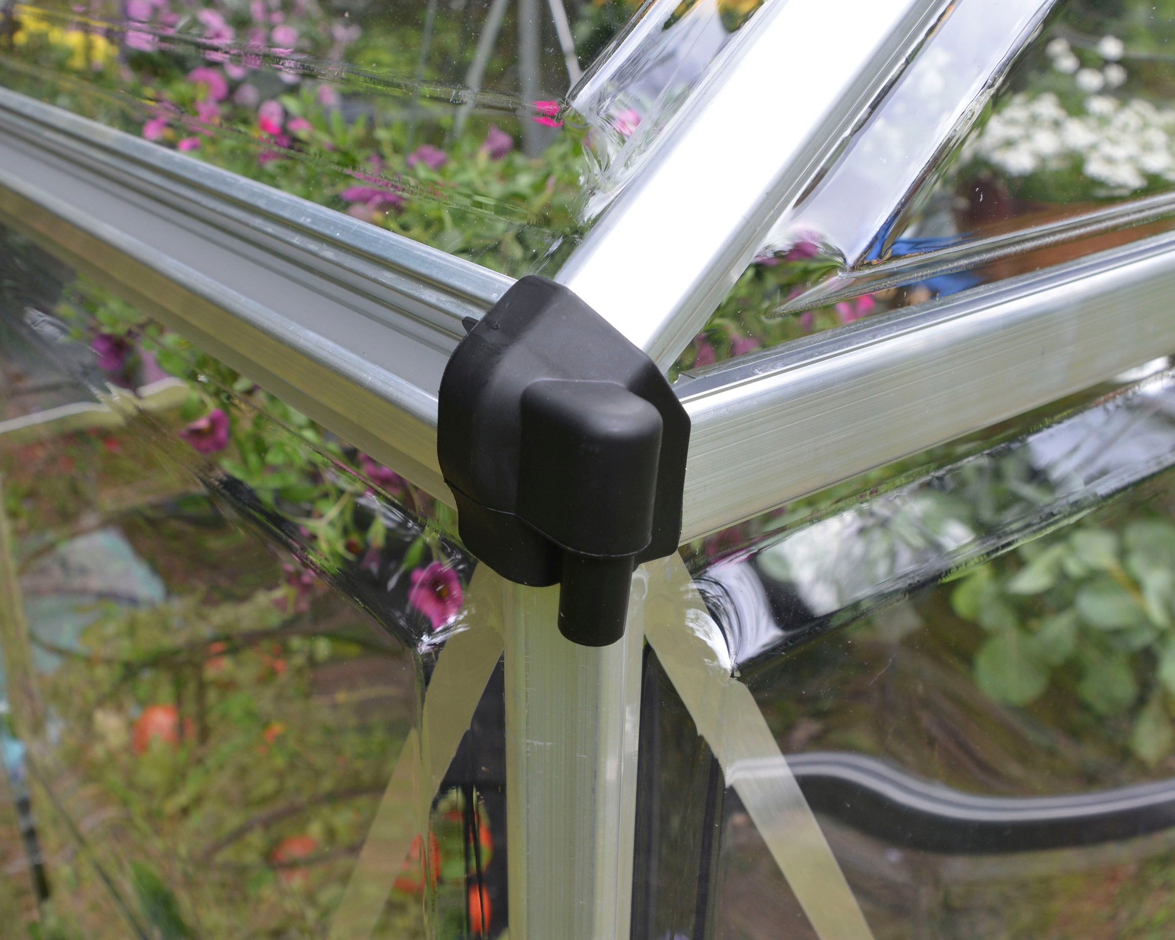 Palram - Canopia Gewächshaus »Harmony« inkl. Fundamentrahmen, mit klaren Polycarbonatplatten, silberfarben