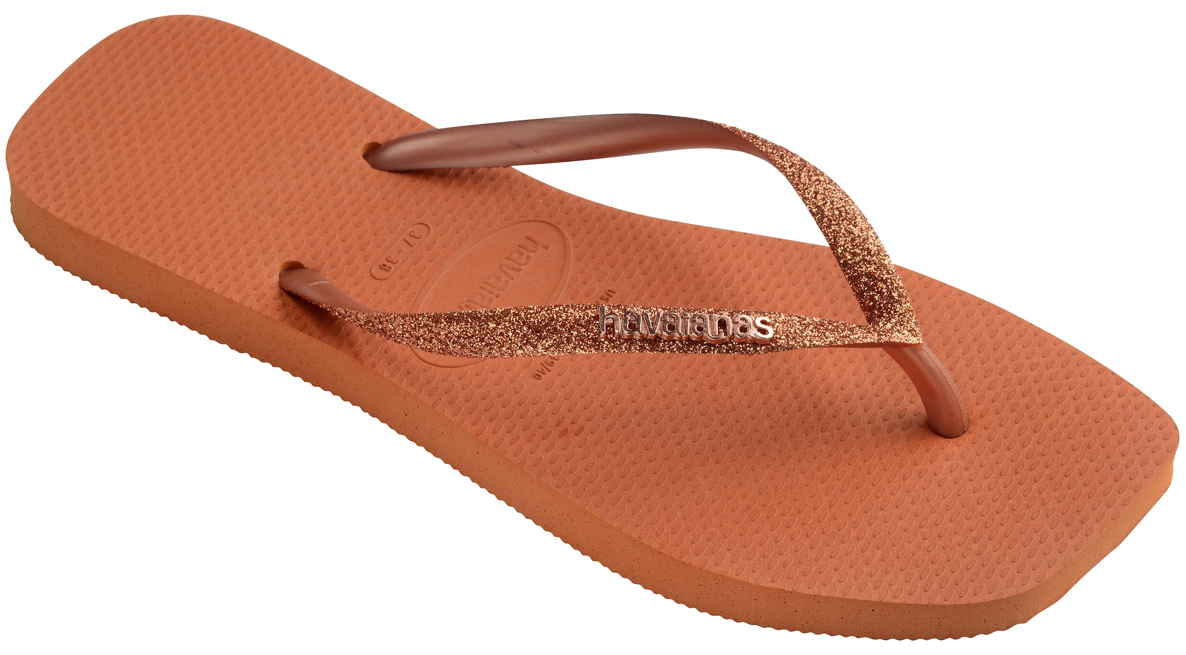 Havaianas Zehentrenner "SQUARE GLITTER", Sommerschuh, Schlappen, Poolsildes mit Glitter