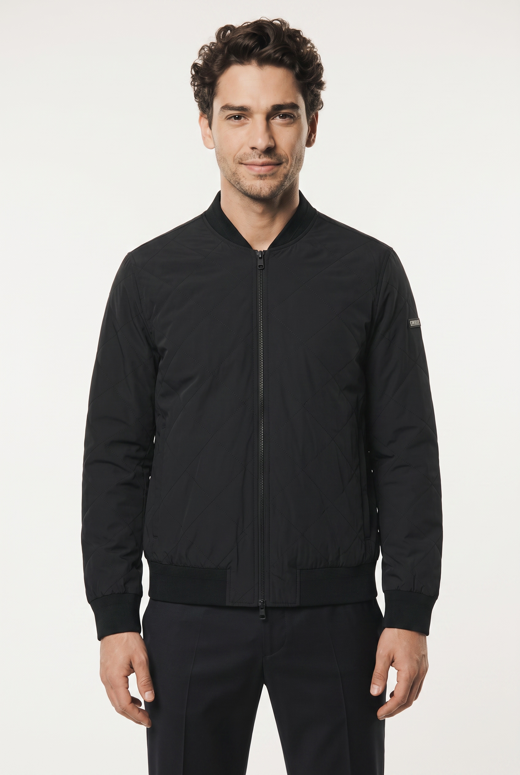 Cinque Blouson "CIRAPID S" Regular Fit, 2-Wege-Zipper, Rippstrickkrage und Bündchen