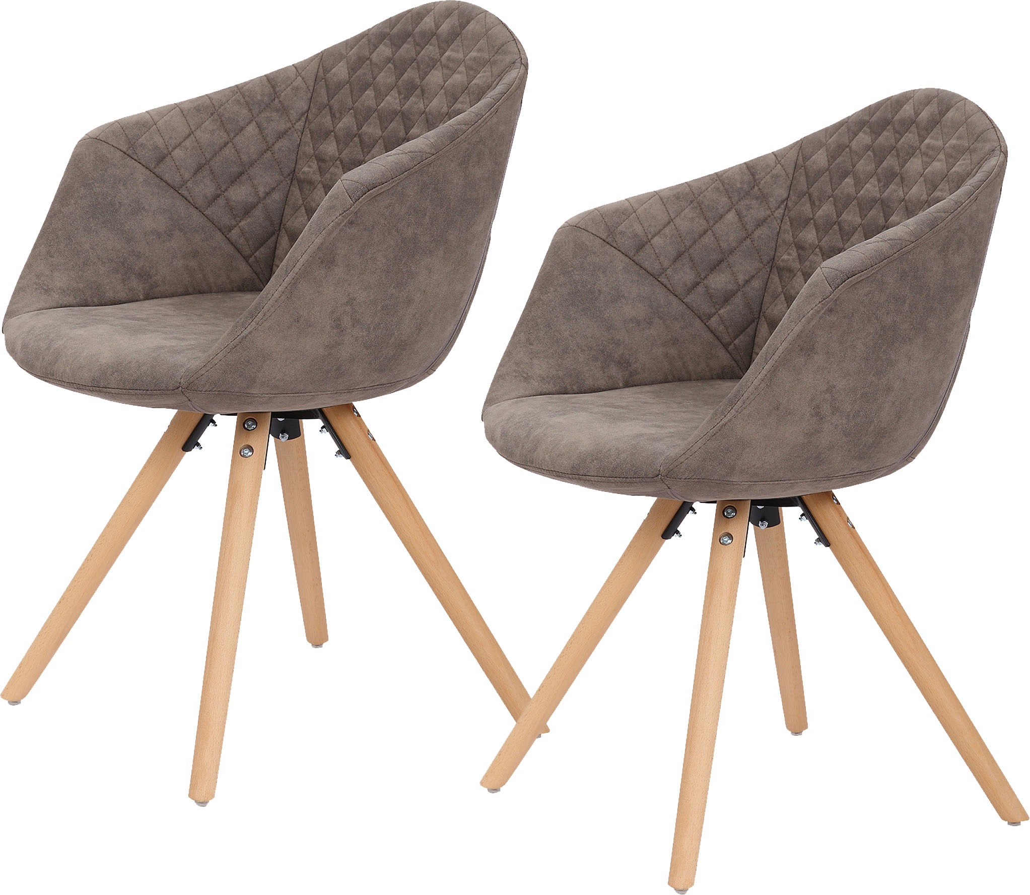 Kayoom Polsterstuhl "Stuhl Chadwick 110 2er-Set, stilvolles Design, in Natu günstig online kaufen