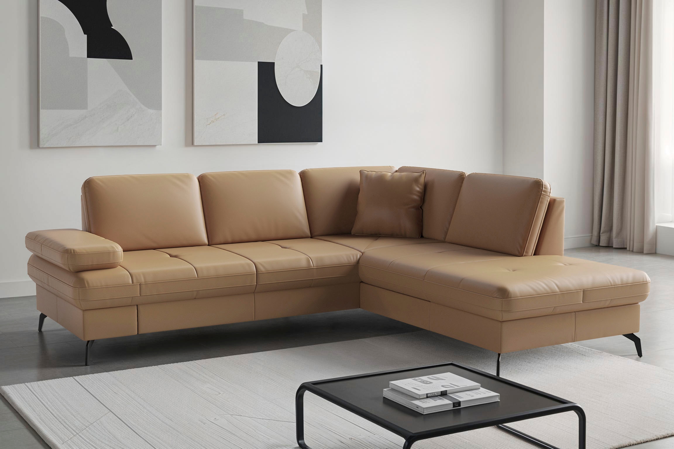 sit&more Ecksofa "Morris Jubi, Ottomane, Breite 238 cm" mit Armteilfunktion, wahlweise mit Schlaffunktion