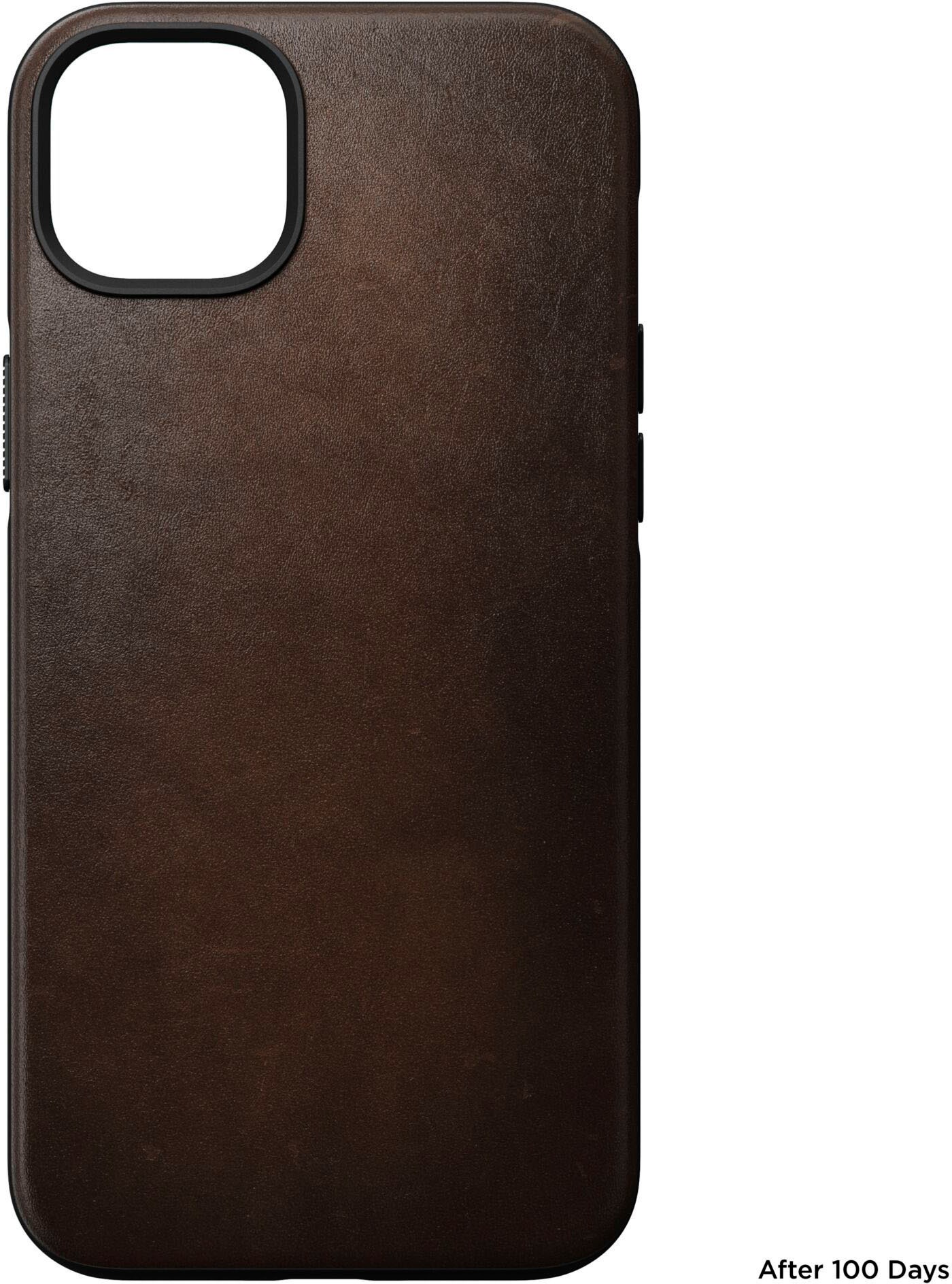 Nomad Handyhülle »Modern Leather Case iPhone 14 Max«, Polycarbonat und hochwertigem Echtleder
