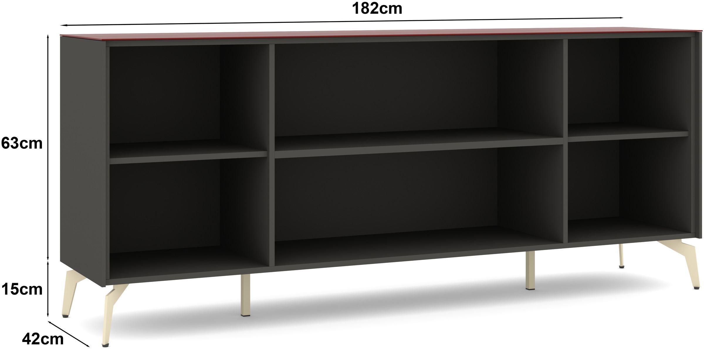 set one by Musterring Lowboard »Reno« 1 Stk. tlg. Mit Winkelfuß in diversen Farben, 78 cm Höhe & Farbauswahl
