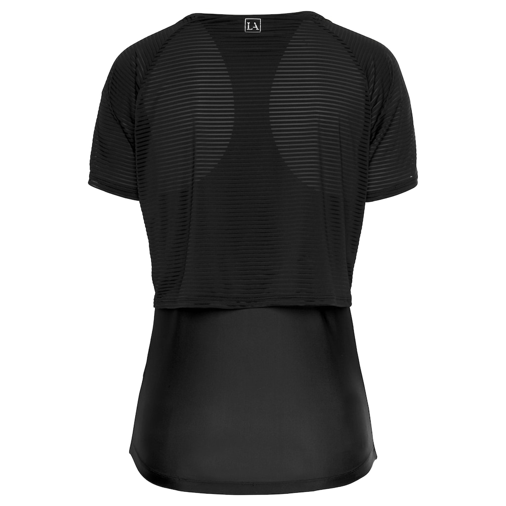 LASCANA ACTIVE Funktionsshirt »Digital Mauve« 2 in 1 T-Shirt im Layer-Design IV10123