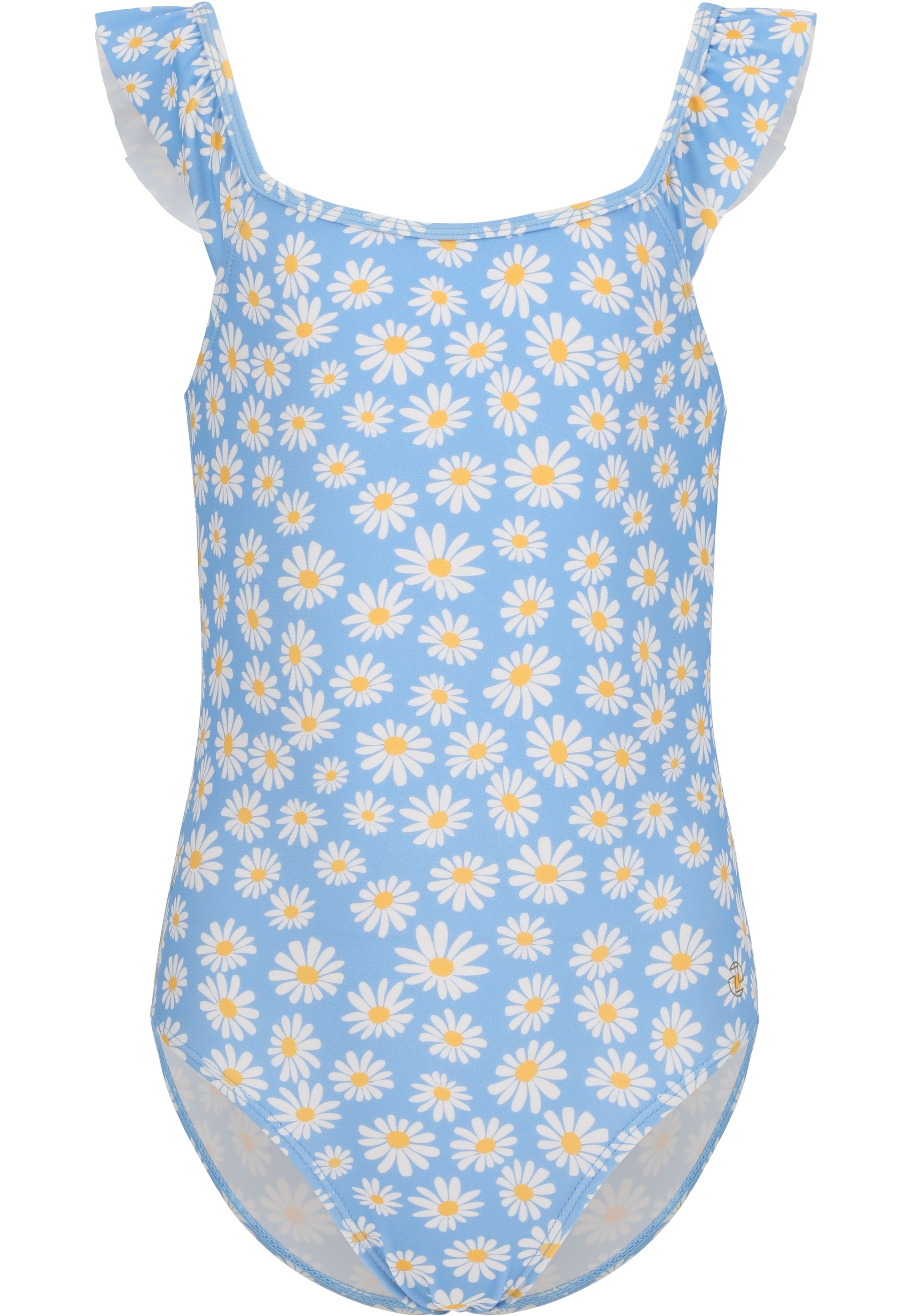 ZIGZAG Kinder Badeanzug "Carly", lila, Gr. 116, bedruckt, 80% Polyamid, 20% Elasthan, Badeanzüge, mit modischem Rüschendesign