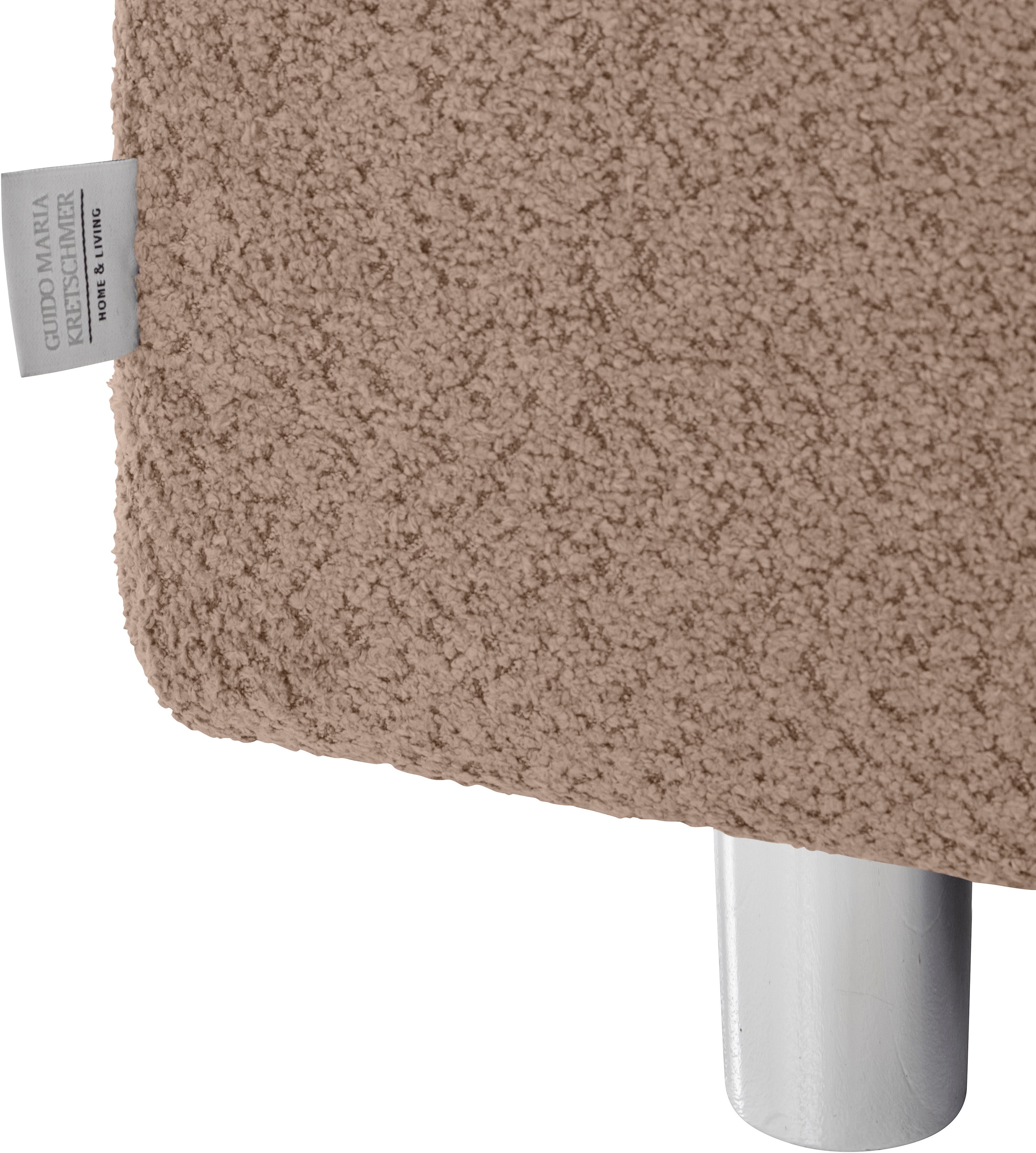 Guido Maria Kretschmer Home&Living Ecksofa »Györ«, L-Form, wahlweise mit Bettfunktion und Bettkasten incl. 2 Zierkissen