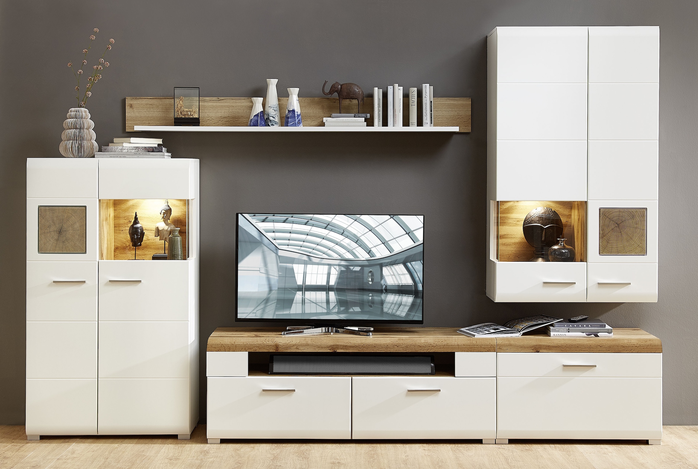 Innostyle Wohnwand "FUN PLUS" 5 Stk. tlg. inkl. LED-Beleuchtung günstig online kaufen