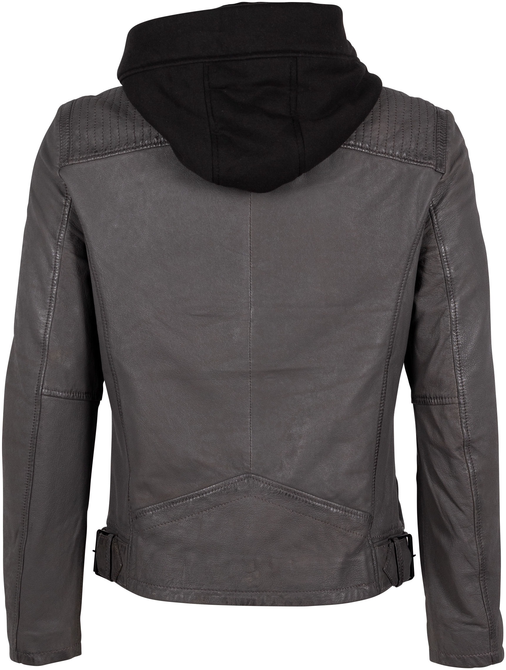 Mauritius Lederjacke "G2MNeiko SF" mit Kapuze mit Reißverschluss, Zierstepp günstig online kaufen