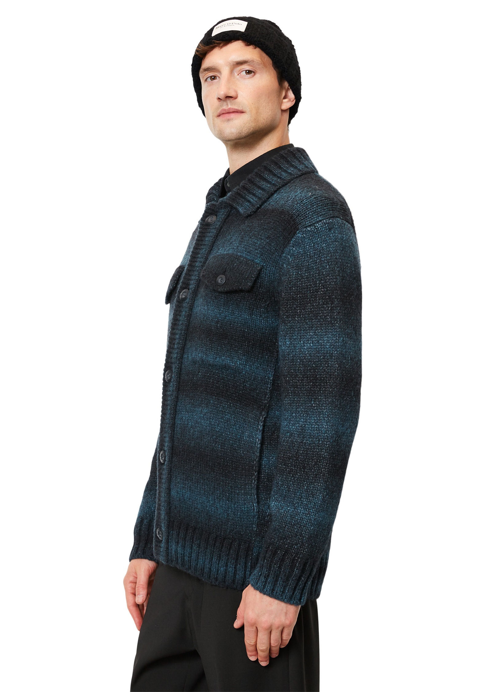 Marc O'Polo Cardigan »aus zweifarbigem Wolle-Bio-Baumwolle-Mix«