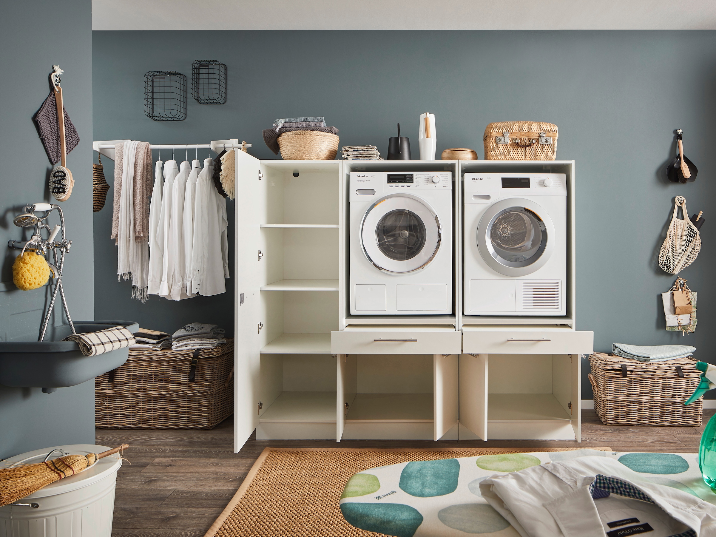 Laundreezy Mehrzweckschrank-Set »LAUNDREEZY LDSK12«, Breite 185 cm