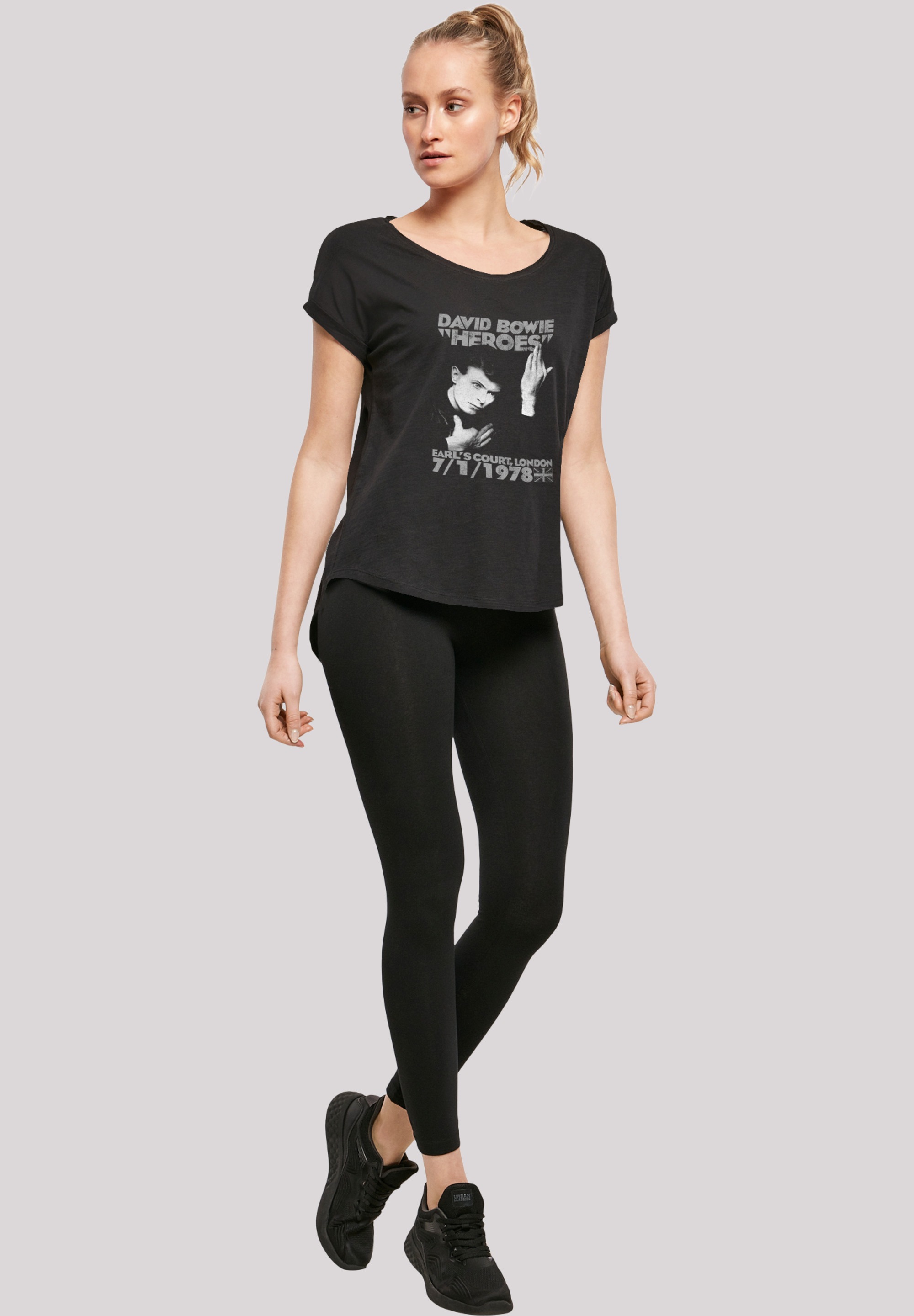 F4NT4STIC T-Shirt »David Bowie Earls Court Heroes«, Print