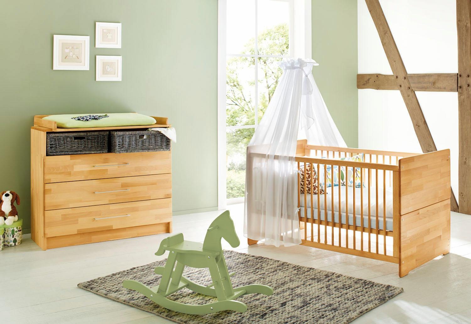 2 mit bestellen BAUR Made »Natura«, St., Wickelkommode Europe; Kinderbett Babymöbel-Set und Kinderbett, in breit; | Wickelkommode), (Spar-Set, Pinolino®