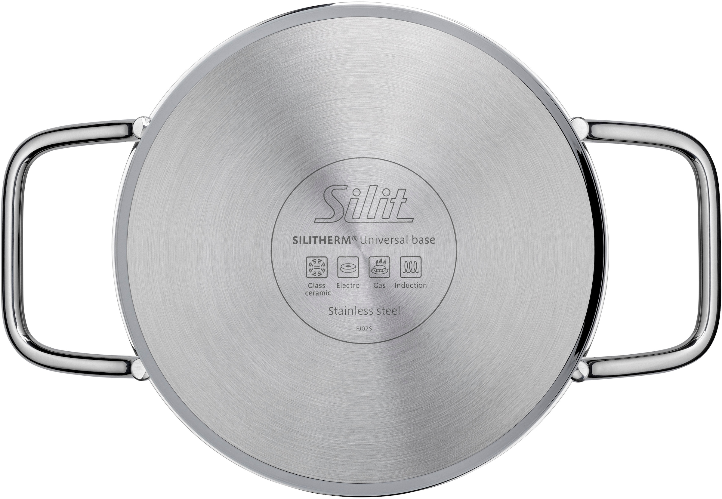 Silit Kochtopf »Extra Cook, mit Glasdeckel«, Edelstahl 18/10, (2 tlg.), SiliTherm Universalboden, induktionsgeeignet, spülmaschinengeeignet