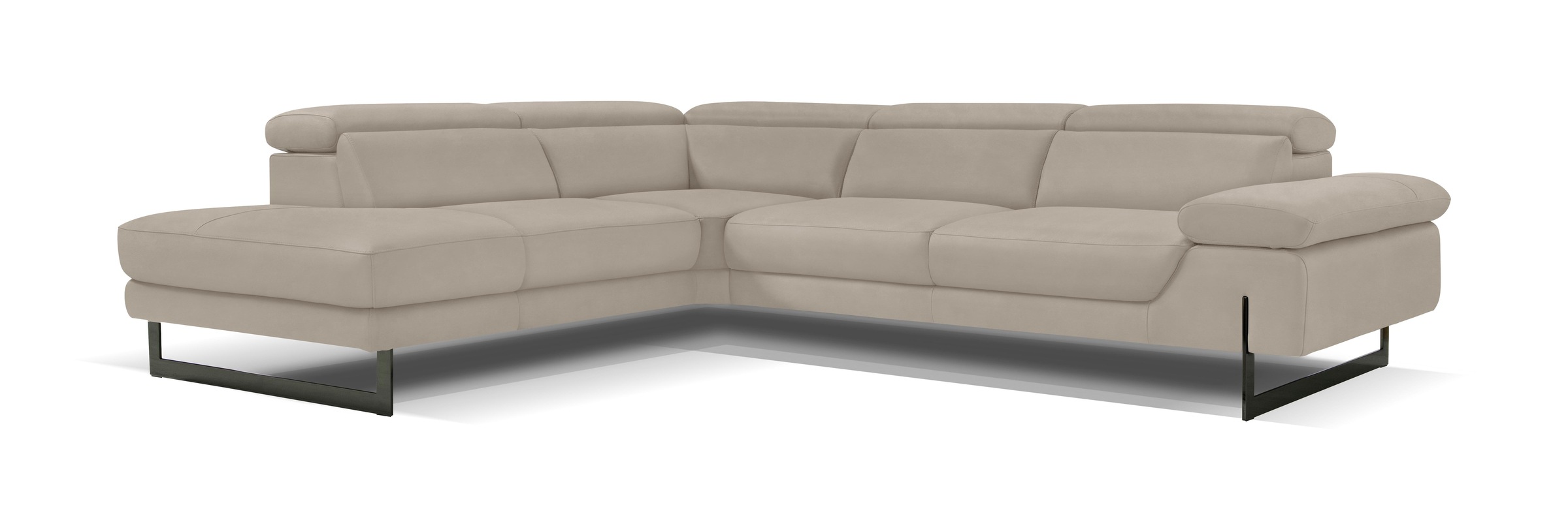 Egoitaliano Ecksofa »Queenie, extravagantes Sofa mit erstklassigem Sitzkomfort«, mit verstellbarer Armlehne und Kopfteilen für Wohlfühlkomfort