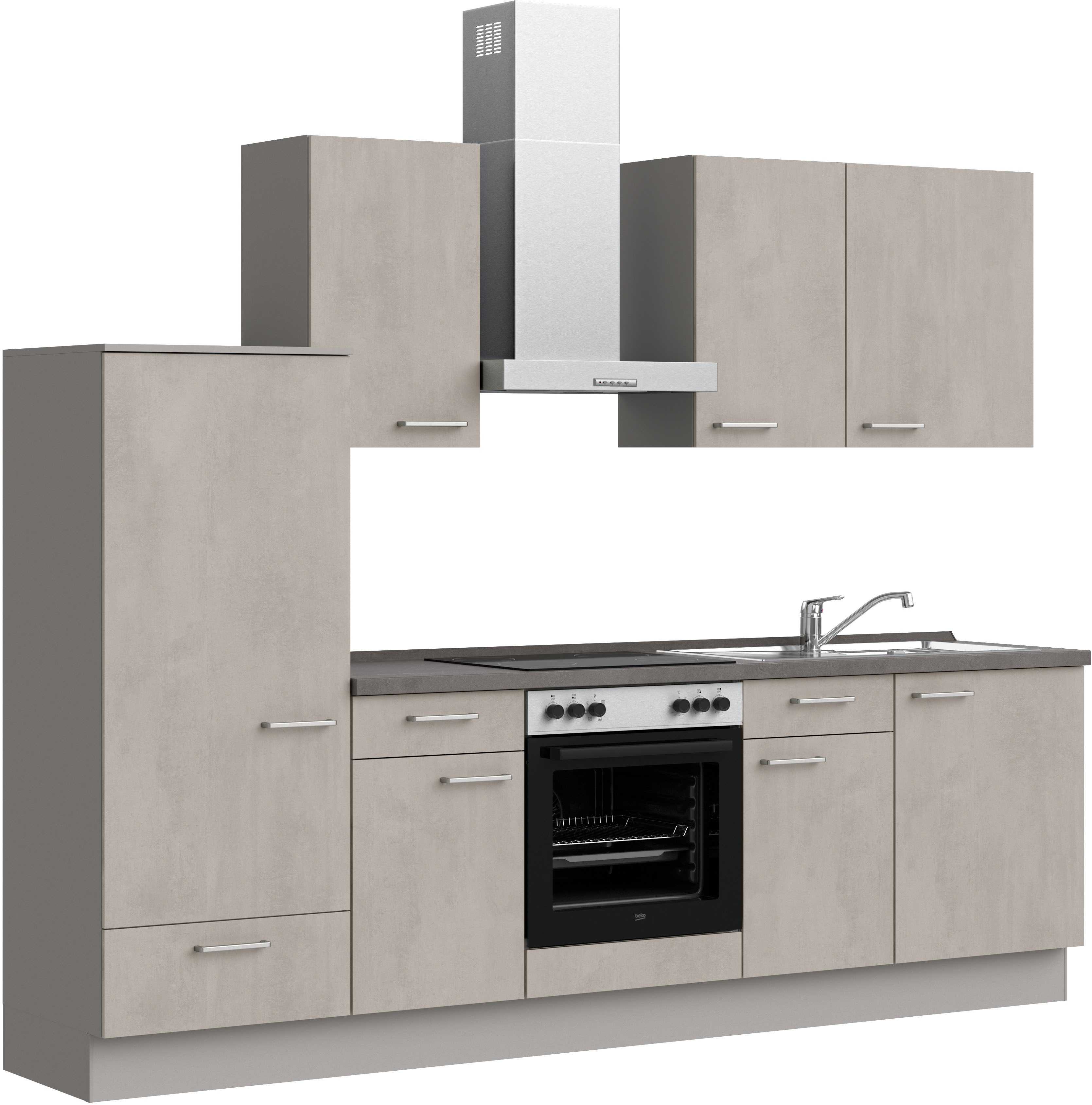 Thumbnail - nobilia Küchenzeile ""Riva I"" vormontiert, Ausrichtung wählbar, Breite 270 cm, wahlw. mit E-Geräten