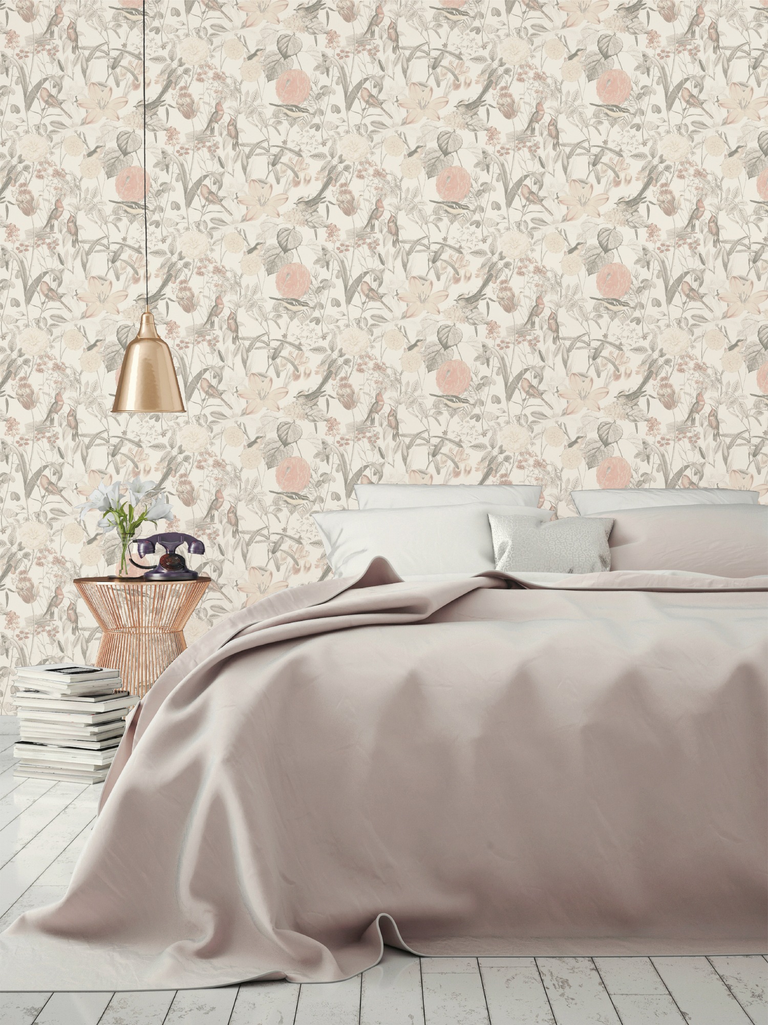 A.S. Création Vliestapete »Exotic Life tropisch floral natürlich«, floral-botanisch-Wald, Blumen-Tapete Floral Tapeten Wohnzimmer Schlafzimmer Küche Design Büro