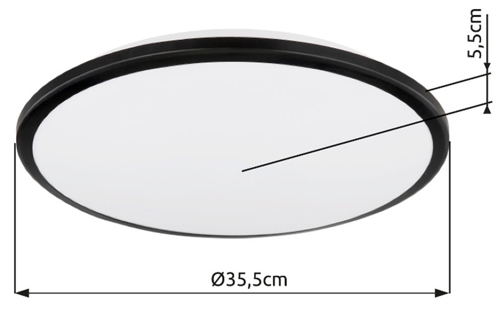 GLOBO LIGHTING Deckenleuchte »XANDER« LED-Modul 1 Stk. Warmweiß Deckenlampe Wohnzimmer-Leuchte Schlafzimmer-Leuchte Flur Küche