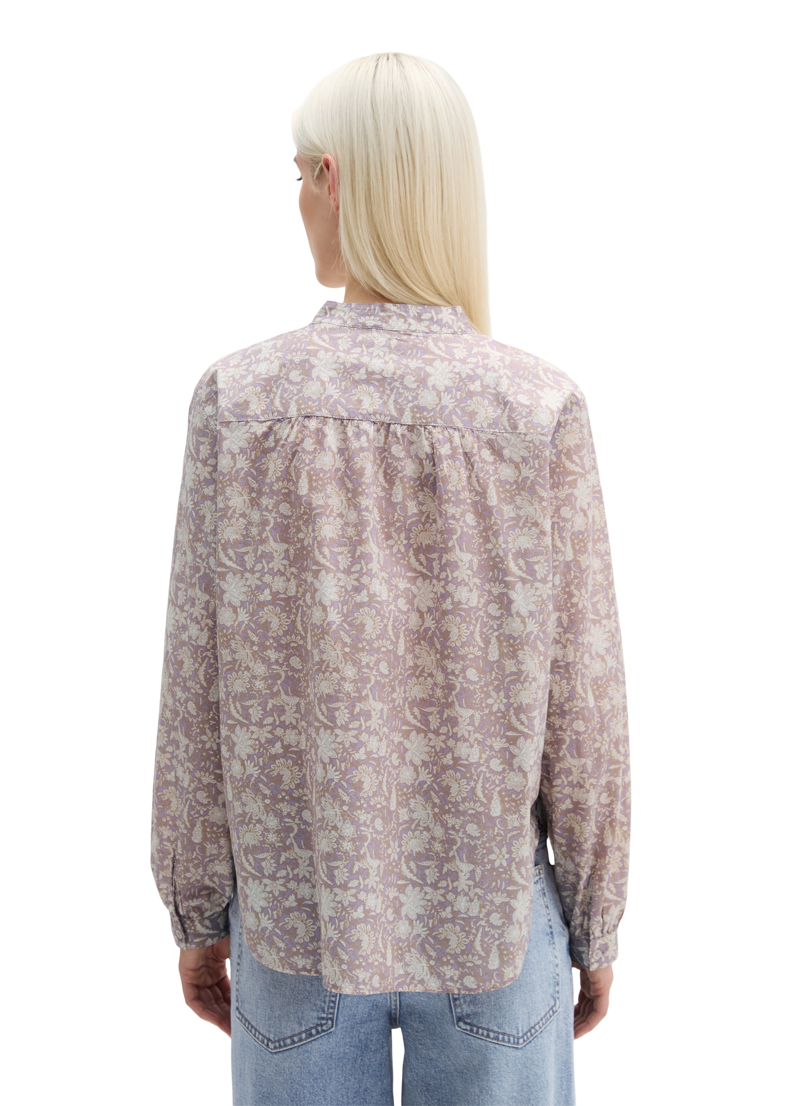 Marc OPolo Langarmbluse Tunika regular fit aus bedrucktem Baumwoll-Voile günstig online kaufen