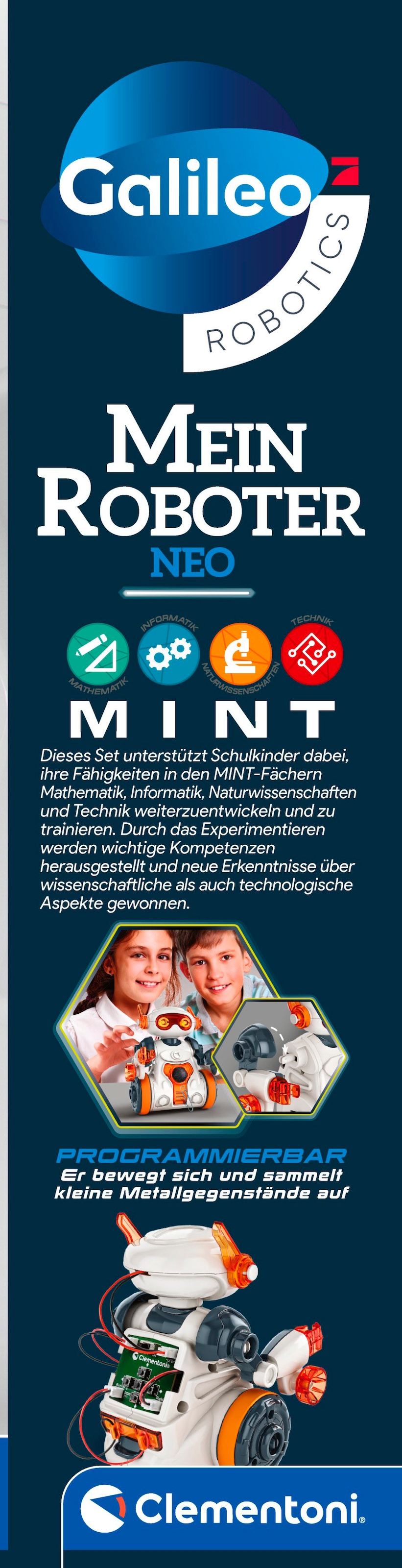 Clementoni® Roboter »Galileo, Mein Roboter Neo« mit LED-Blinklichtern; Made in Europe