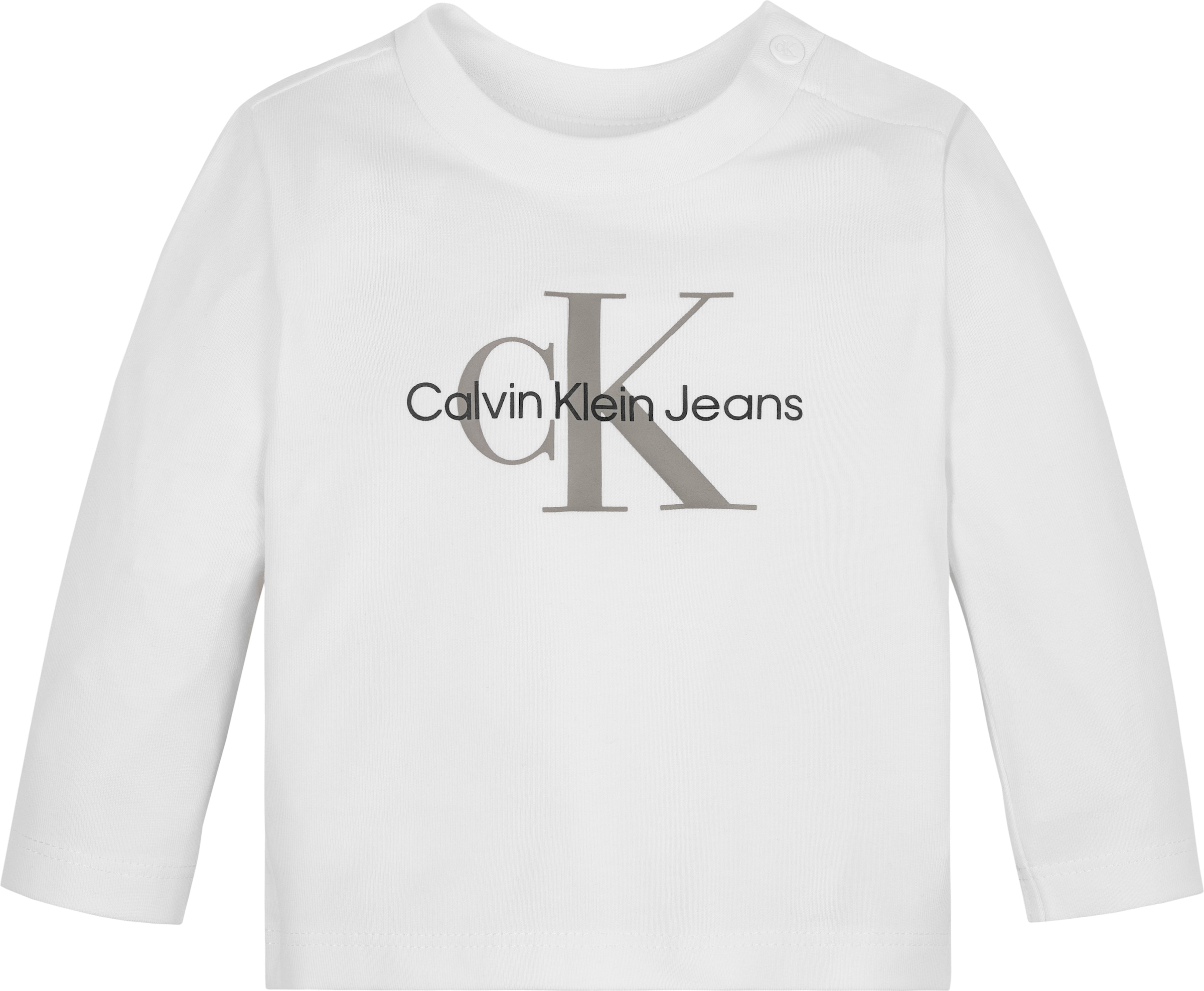 Calvin Klein Jeans Langarmshirt »MONOGRAM LS T-SHIRT«, für Babys bis 2 Jahre, mit großem Druck