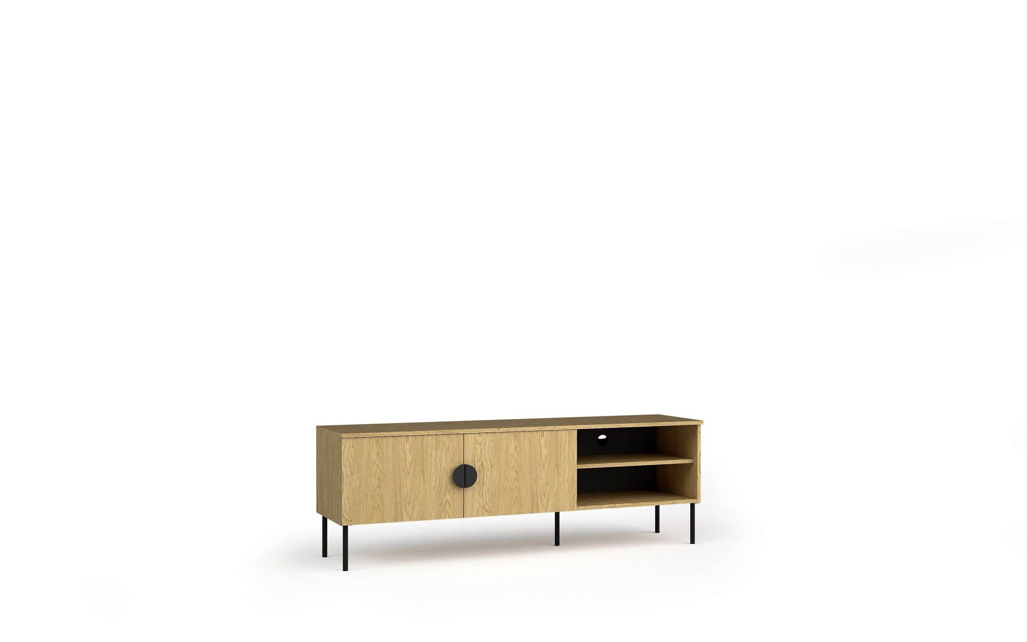 Leonique Lowboard "BELLOT TV-Schrank mit 2 Türen, Maße B/T/H: 160/40/53,6 c günstig online kaufen