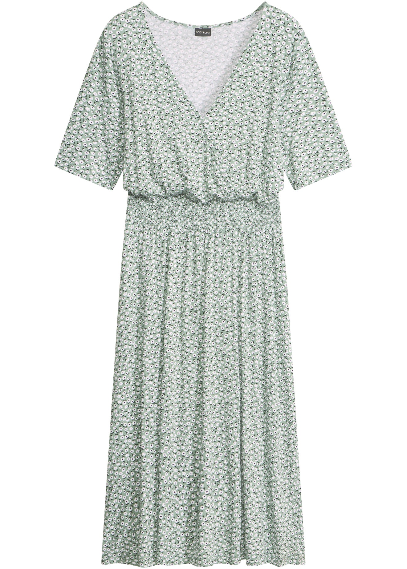 bonprix Jerseykleid »Jerseykleid aus Viskose-Mix« für sommerliche Tage, aus Viskose und Elasthan, Kurzarm-Design