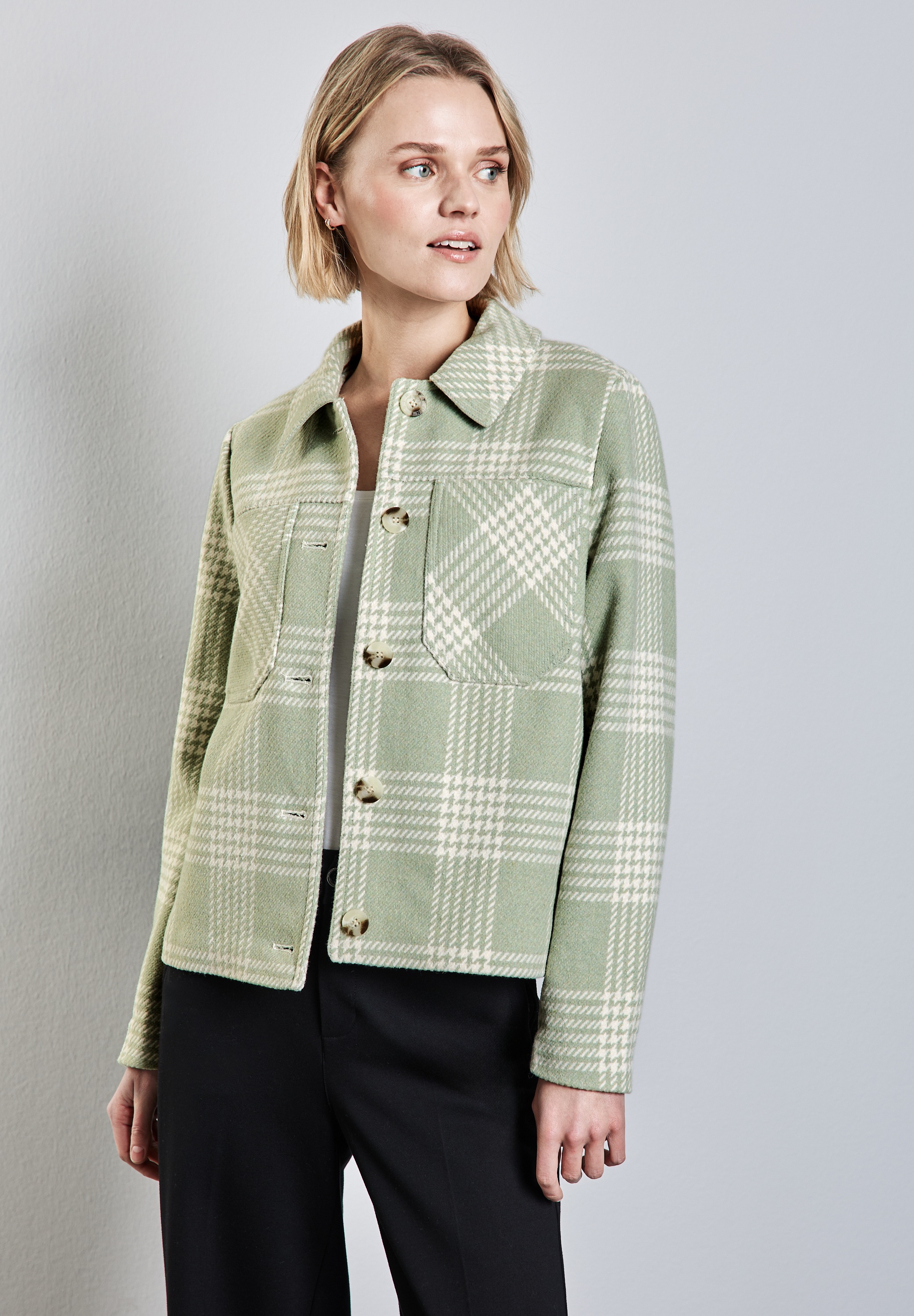STREET ONE Kurzjacke, ohne Kapuze, mit Knopfleiste