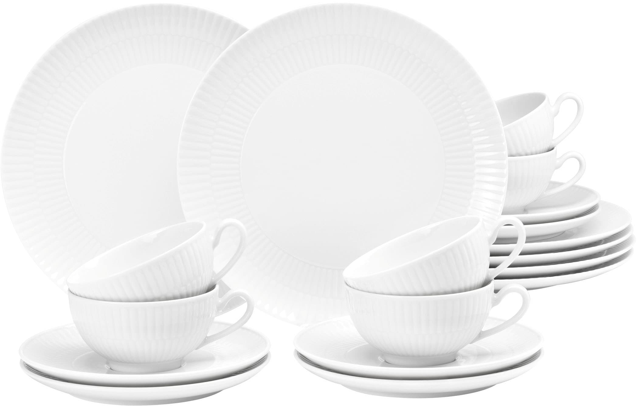 Teeservice »Geschirr-Set, 18 Teile, Amina, groß«, (Set, 18 tlg., 6x Teeobertasse, 6x...