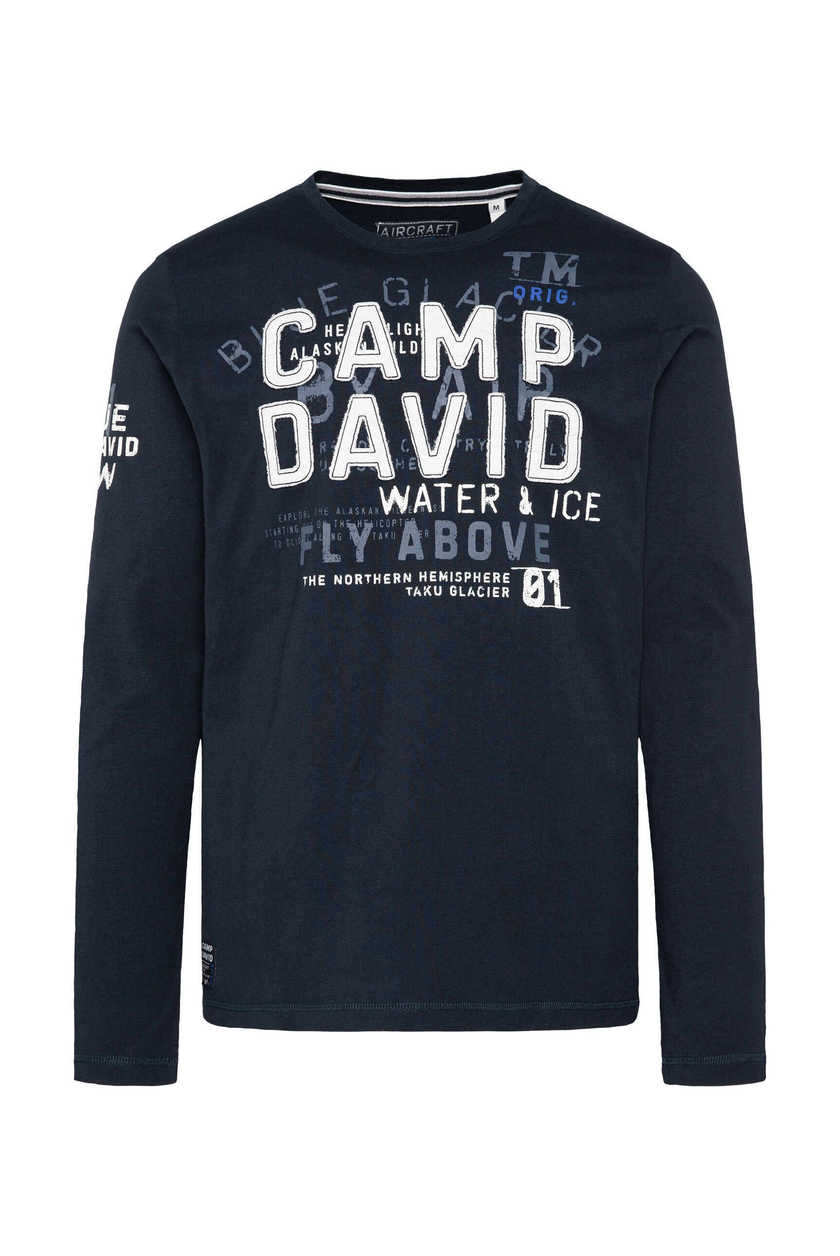 CAMP DAVID Langarmshirt, aus Baumwolle