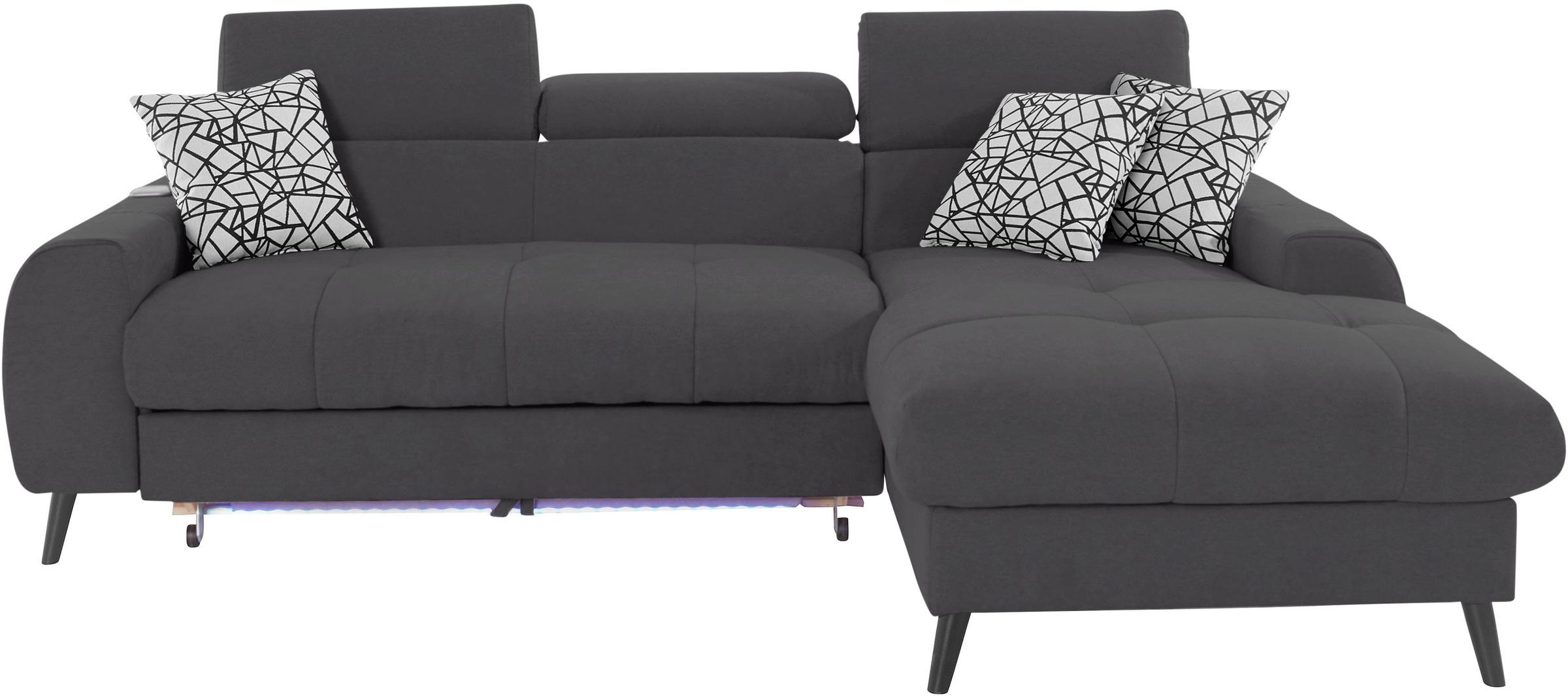 COTTA Ecksofa "Mia L-Form mit 3 Zierkissen", wahlweise mit Bettfunktion, Be günstig online kaufen