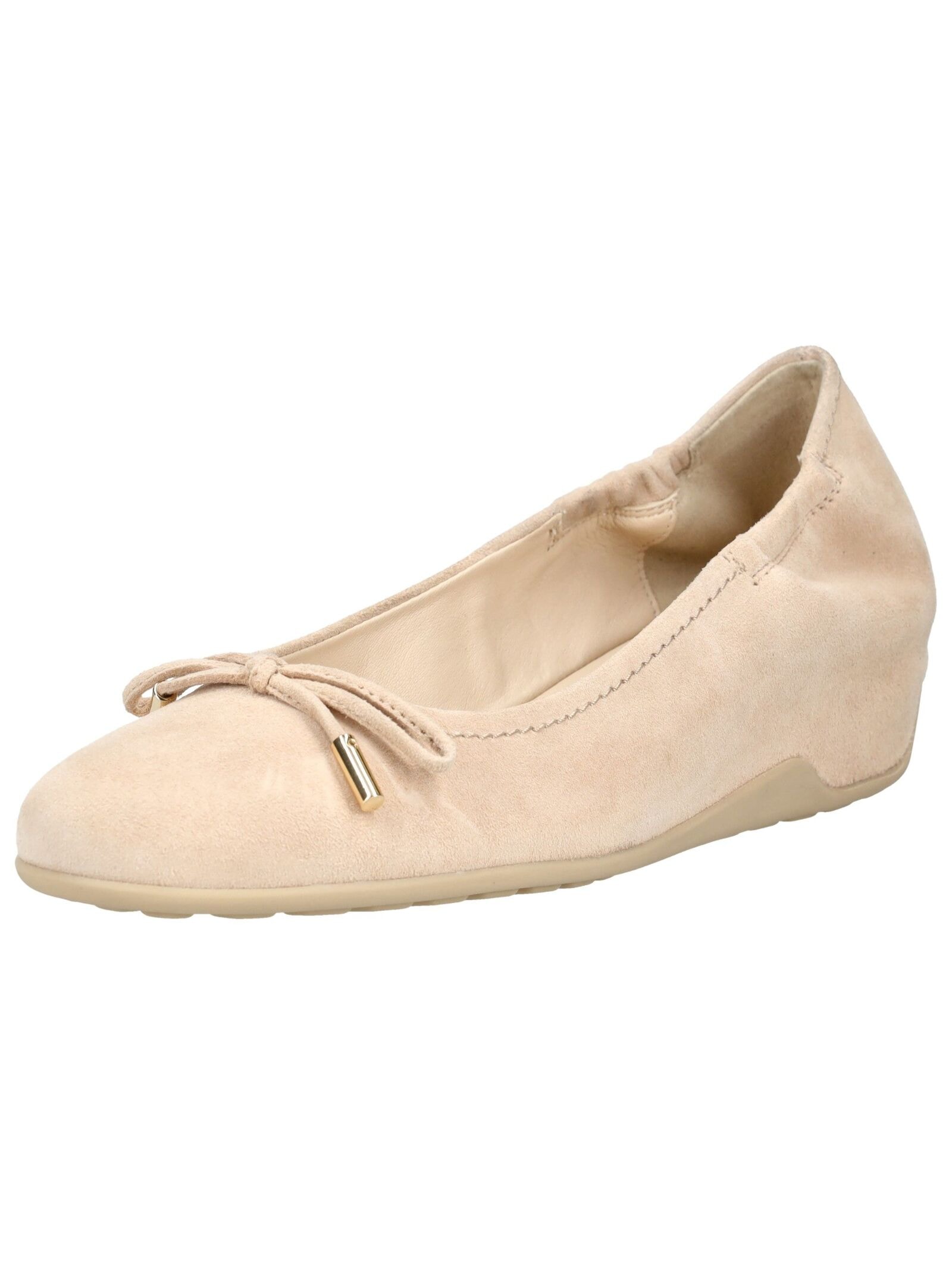 Keilpumps HÖGL "Högl Pumps Veloursleder", Damen, Gr. 39, sand, Veloursleder, Schuhe