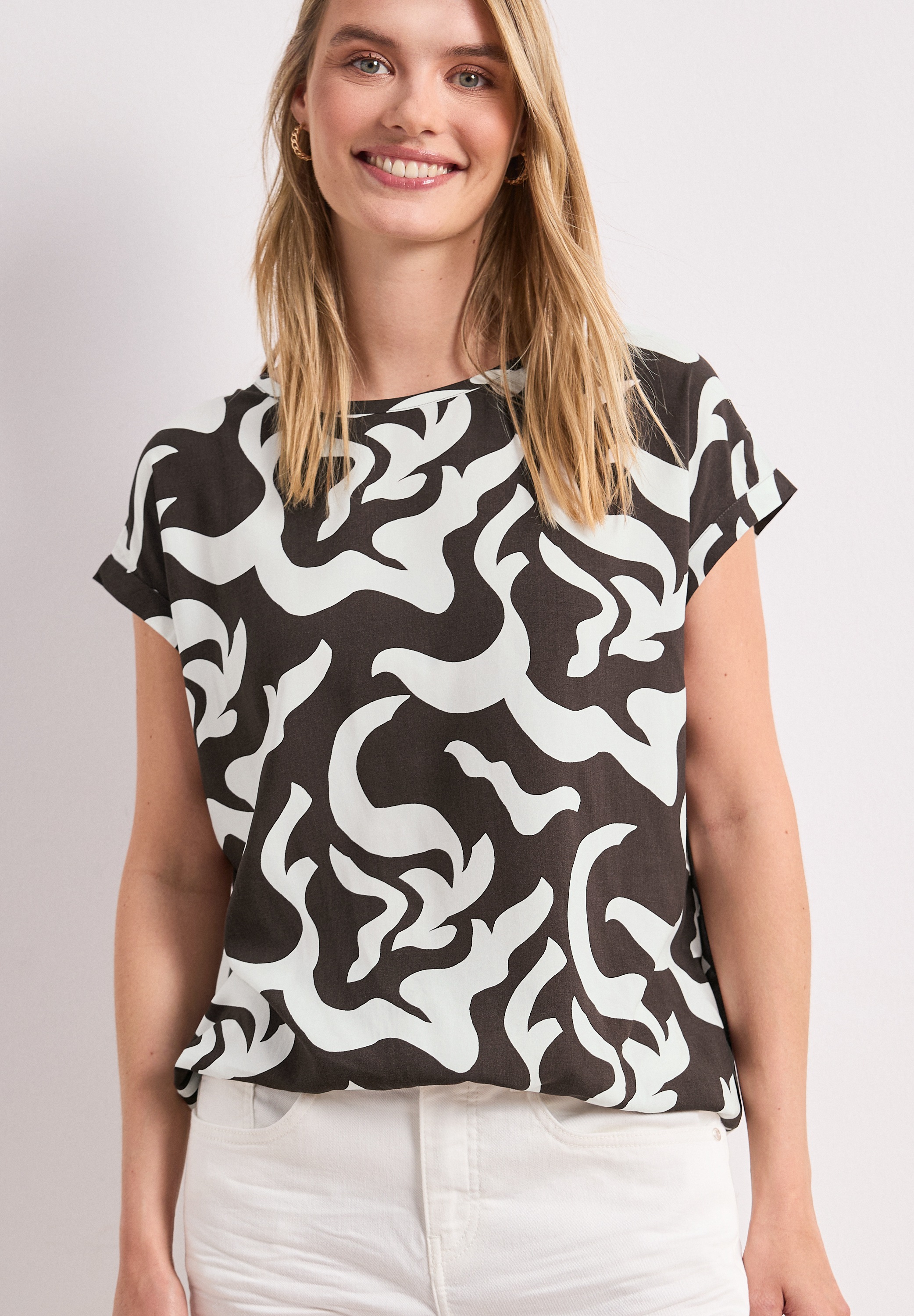 STREET ONE Hemdbluse mit allover Print