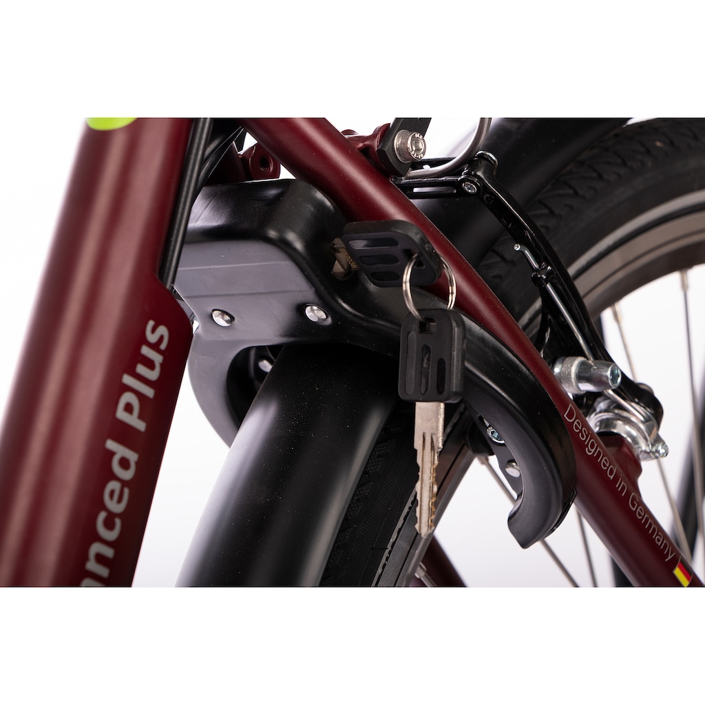 SAXONETTE E-Bike »Advanced Plus«, 3 Gang, Shimano, SHIMANO Nexus, Frontmotor 250 W, (mit Akku-Ladegerät)