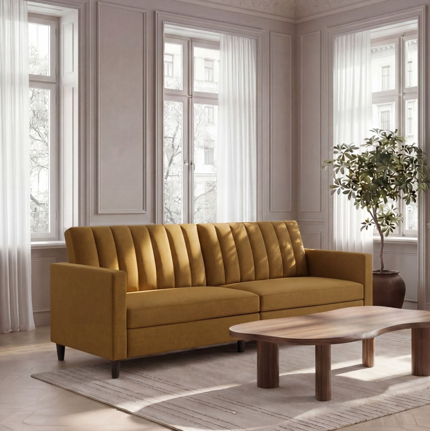 Dorel Home 3-Sitzer "Celine" Rückenlehne 2-teilig und 3-fach verstellbar, Sitzhöhe 43 cm