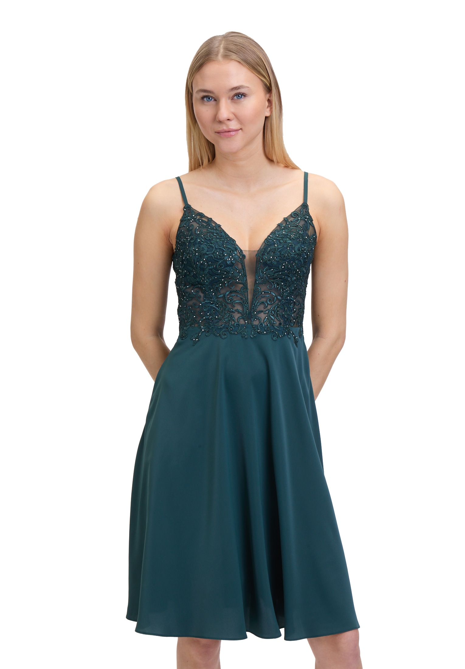 Vera Mont Abendkleid "Vera Mont Damen Abendkleid mit Stickerei", Spitze günstig online kaufen