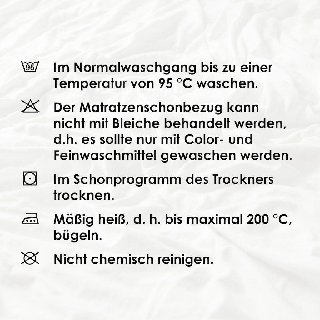 SETEX Matratzenauflage »Molton Spann, Auflage, Allergiker geeignet (Hausstauballergiker)«, (1 St.), strapazierfähiger Matratzenschutz, 90x200cm, 140x200 & weitere Größen