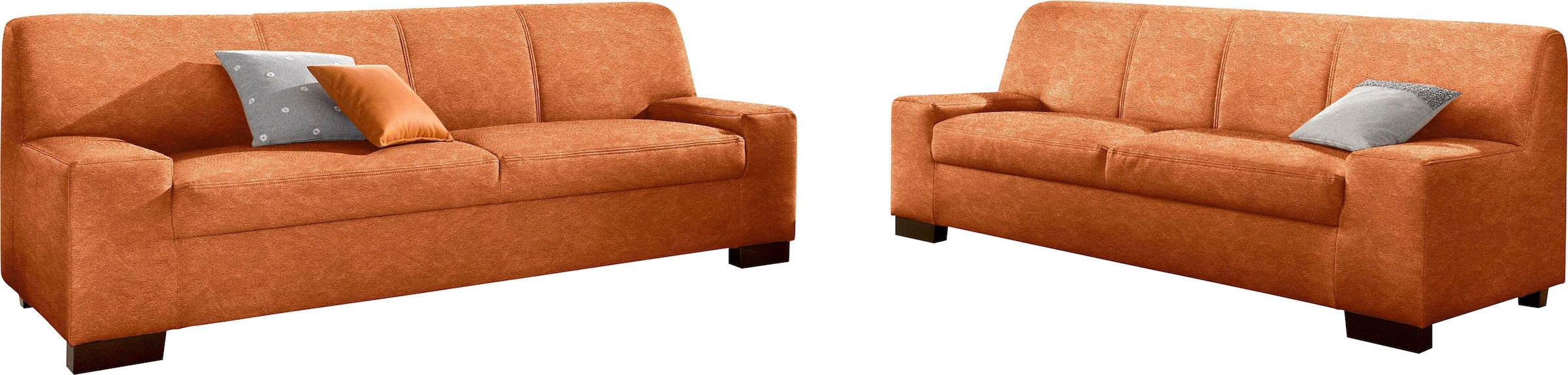 DOMO collection Polstergarnitur "Norma kubisch und zeitlos" Set, 2 Stk. tlg günstig online kaufen