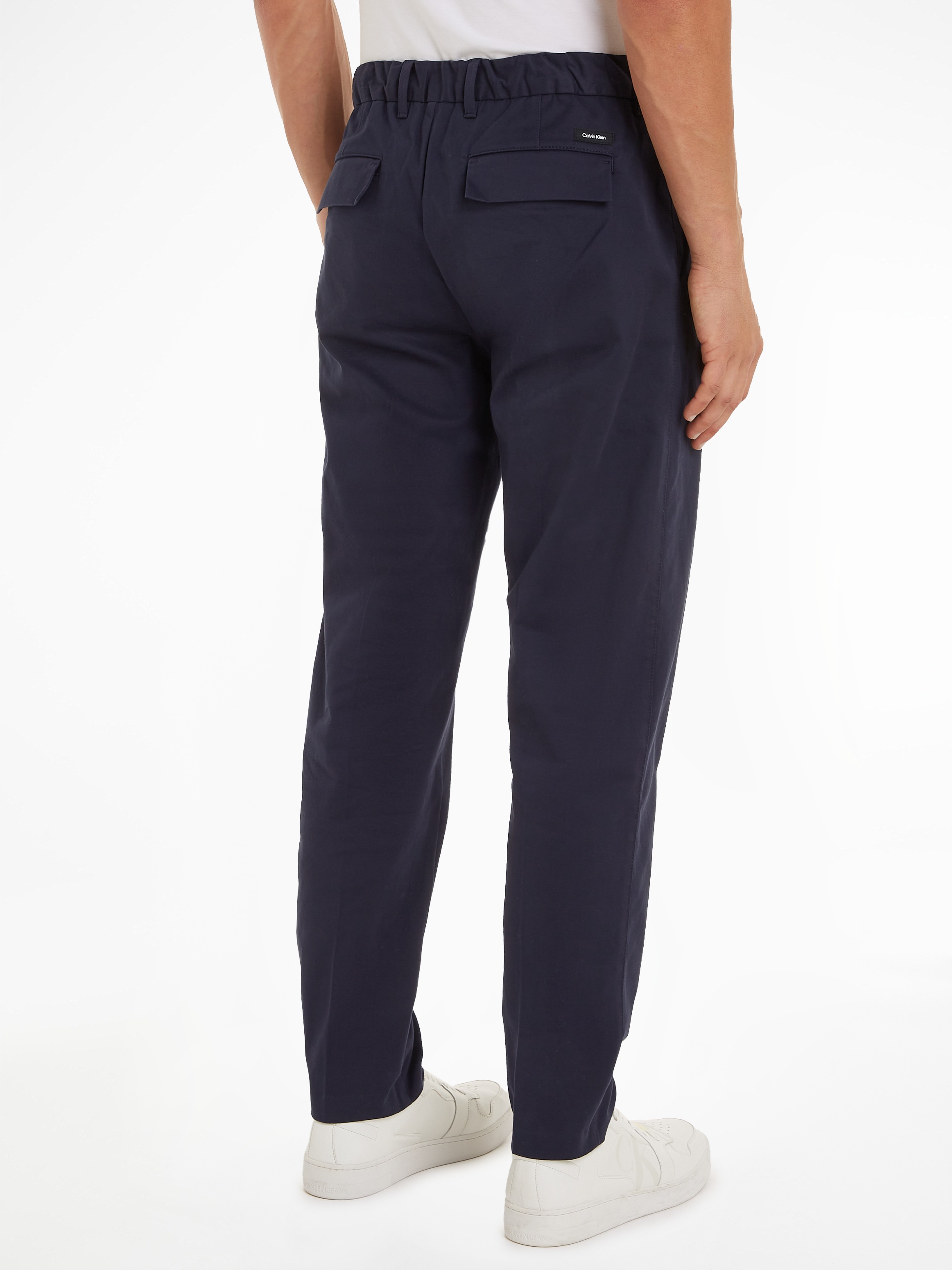 Calvin Klein Bügelfaltenhose "MODERN TWILL TAPERED PLEAT PANTS", mit Logopr günstig online kaufen