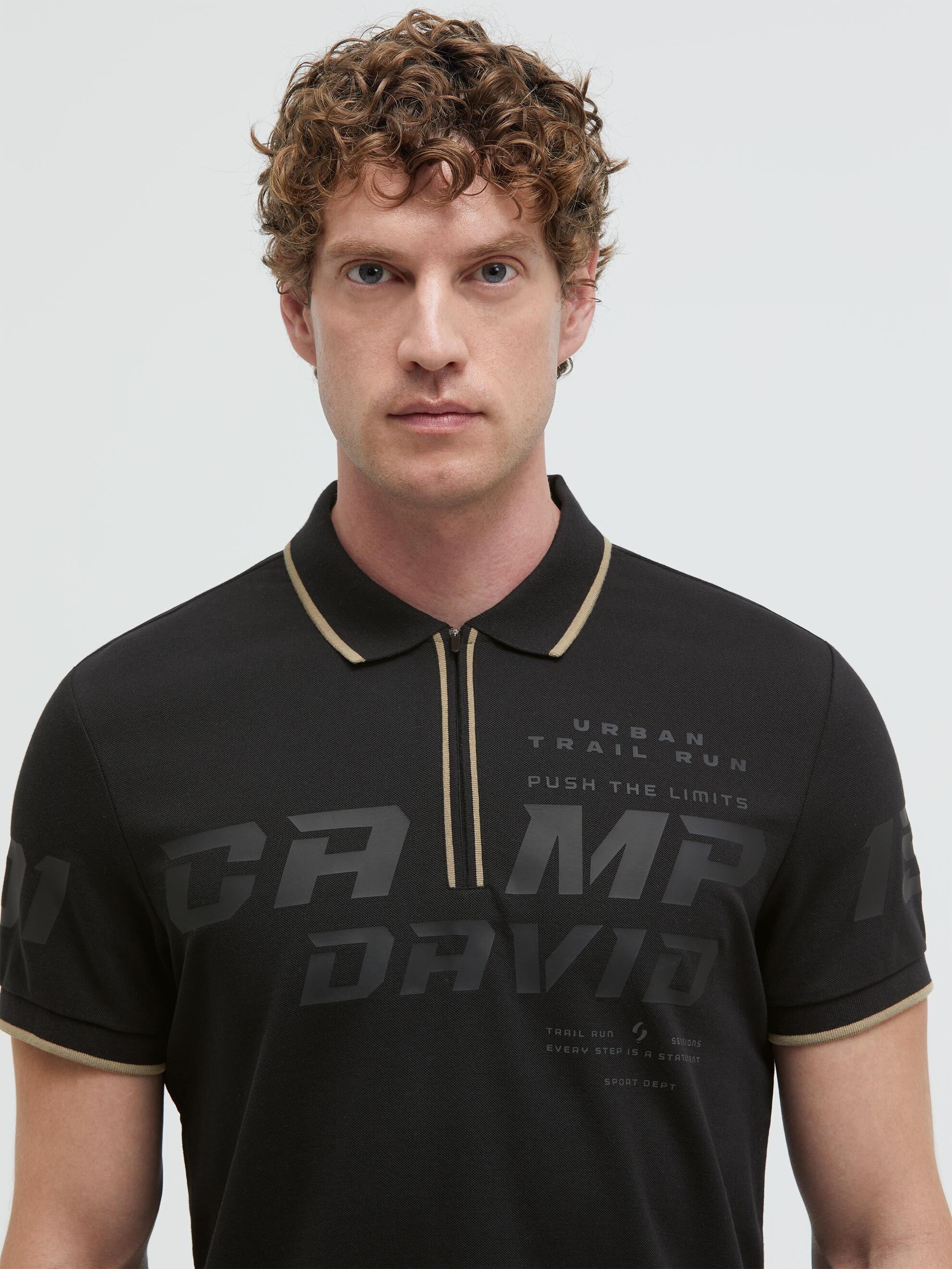 CAMP DAVID Poloshirt mit Seitenschlitze