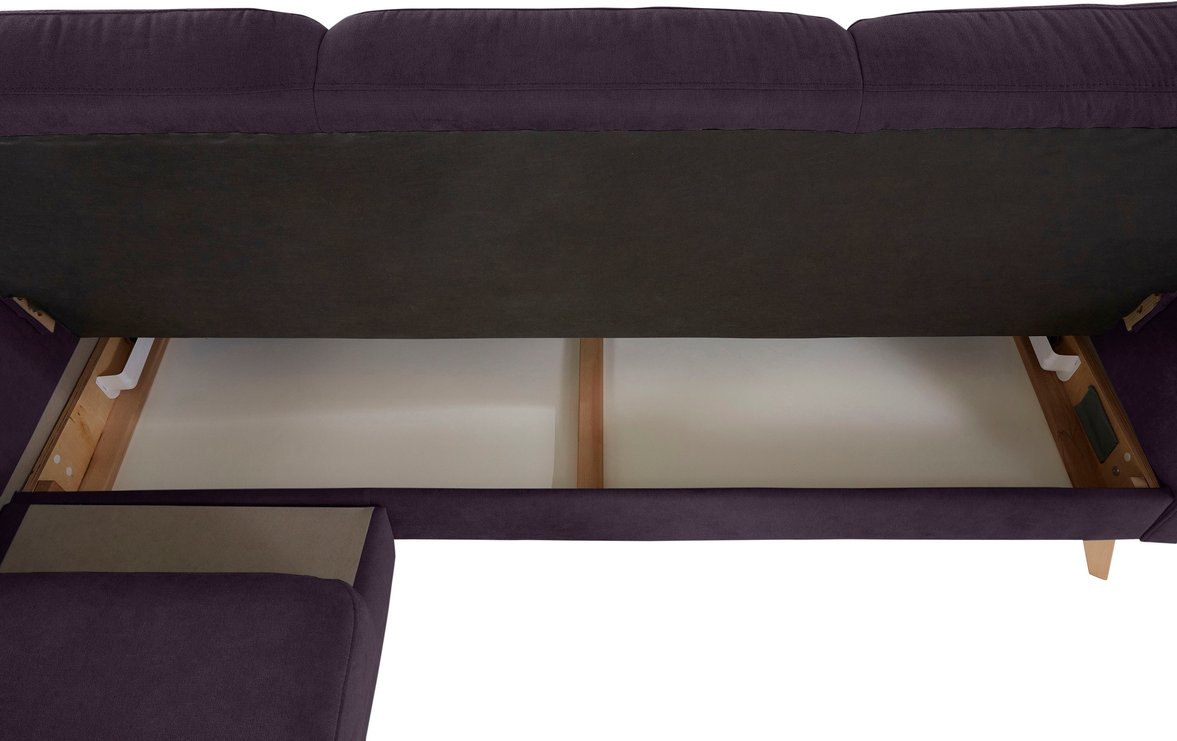 exxpo - sofa fashion Ecksofa »Nappa, kompakt und komfortabel, bequem, zeitloses Design, L-Form«, tolle Detailverarbeitung, inkl. Bettfunktion und Bettkasten