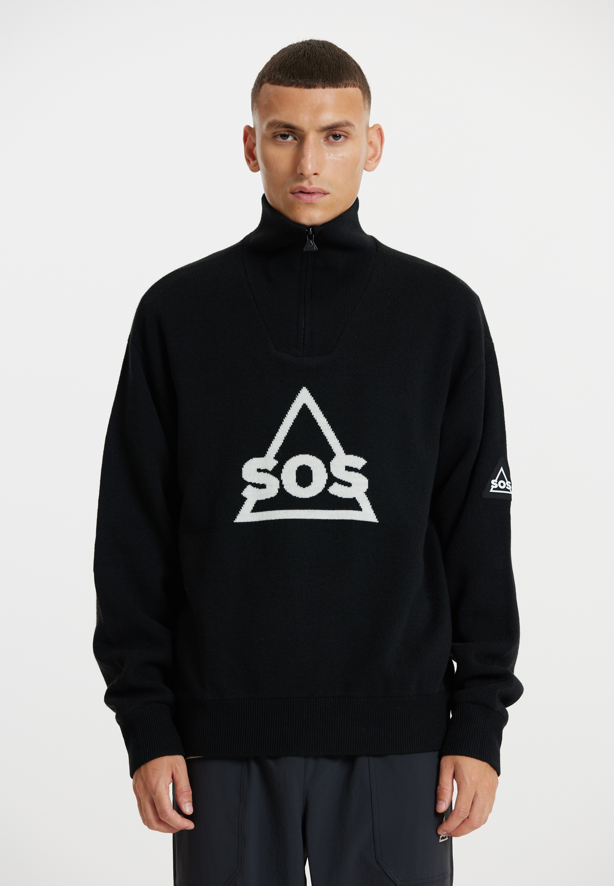 SOS Strickpullover »Tignes«, mit hochabschließendem Kragen