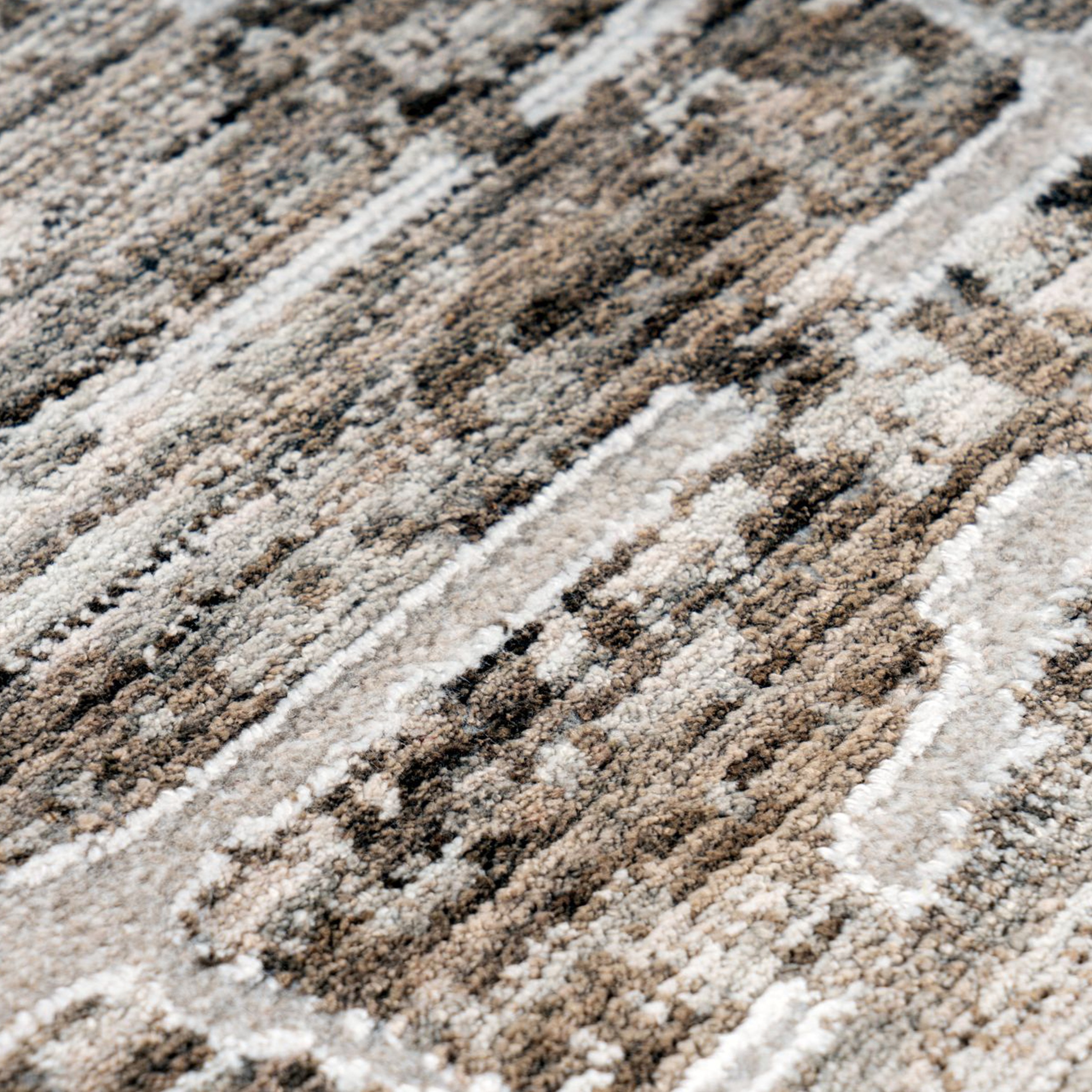 Teppich KAYOOM "Amora 260", taupe, B:120cm H:13mm L:170cm, Polyester, Teppiche, Teppich, Kurzflor, Vintage, Hoch Tief Struktur, Wohnzimmer 3