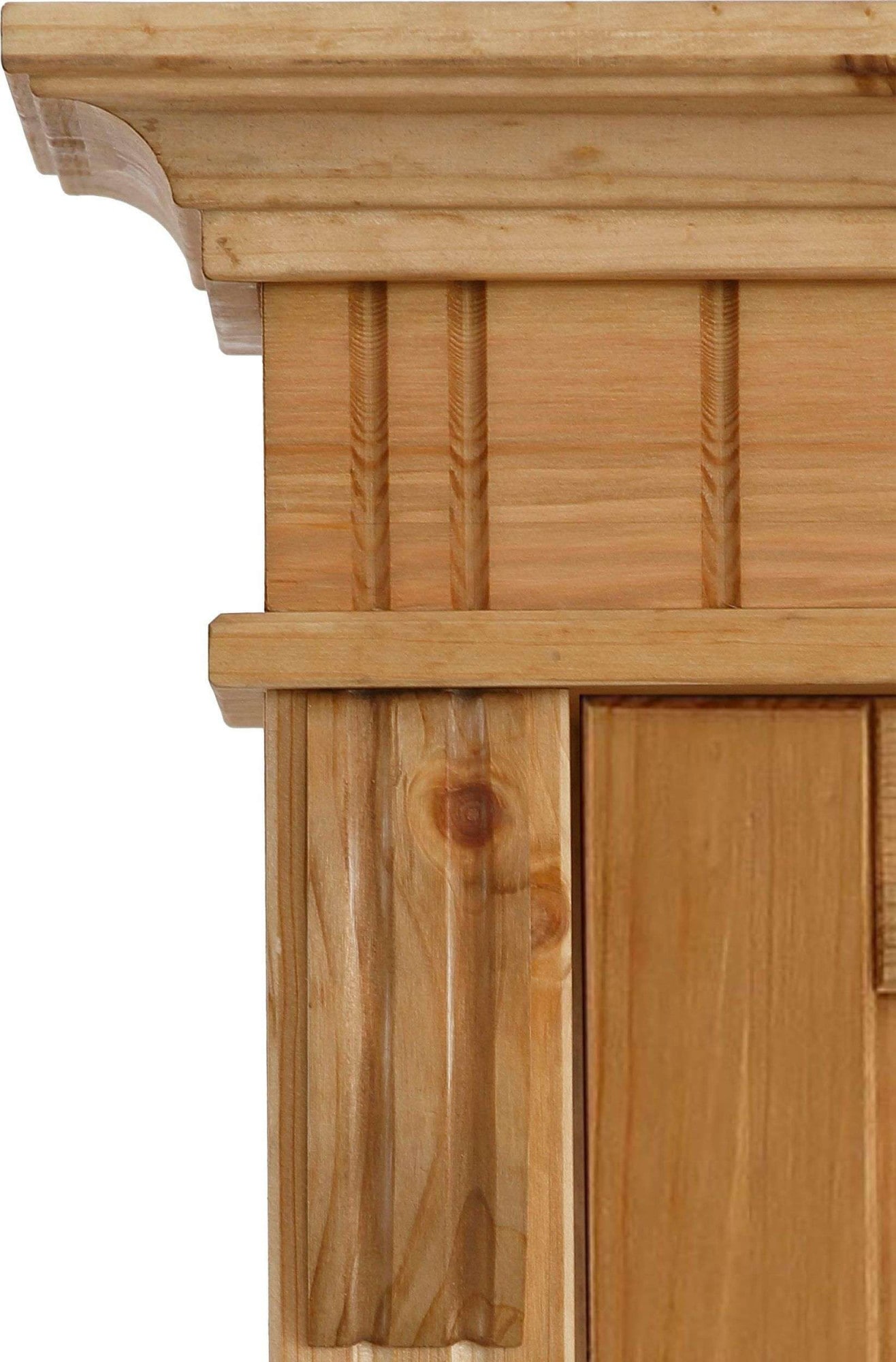 Home affaire Kleiderschrank »Teresa« 3 Türen, aus massiver Kiefer, Breite 152 cm, mit Spiegel, FSC®